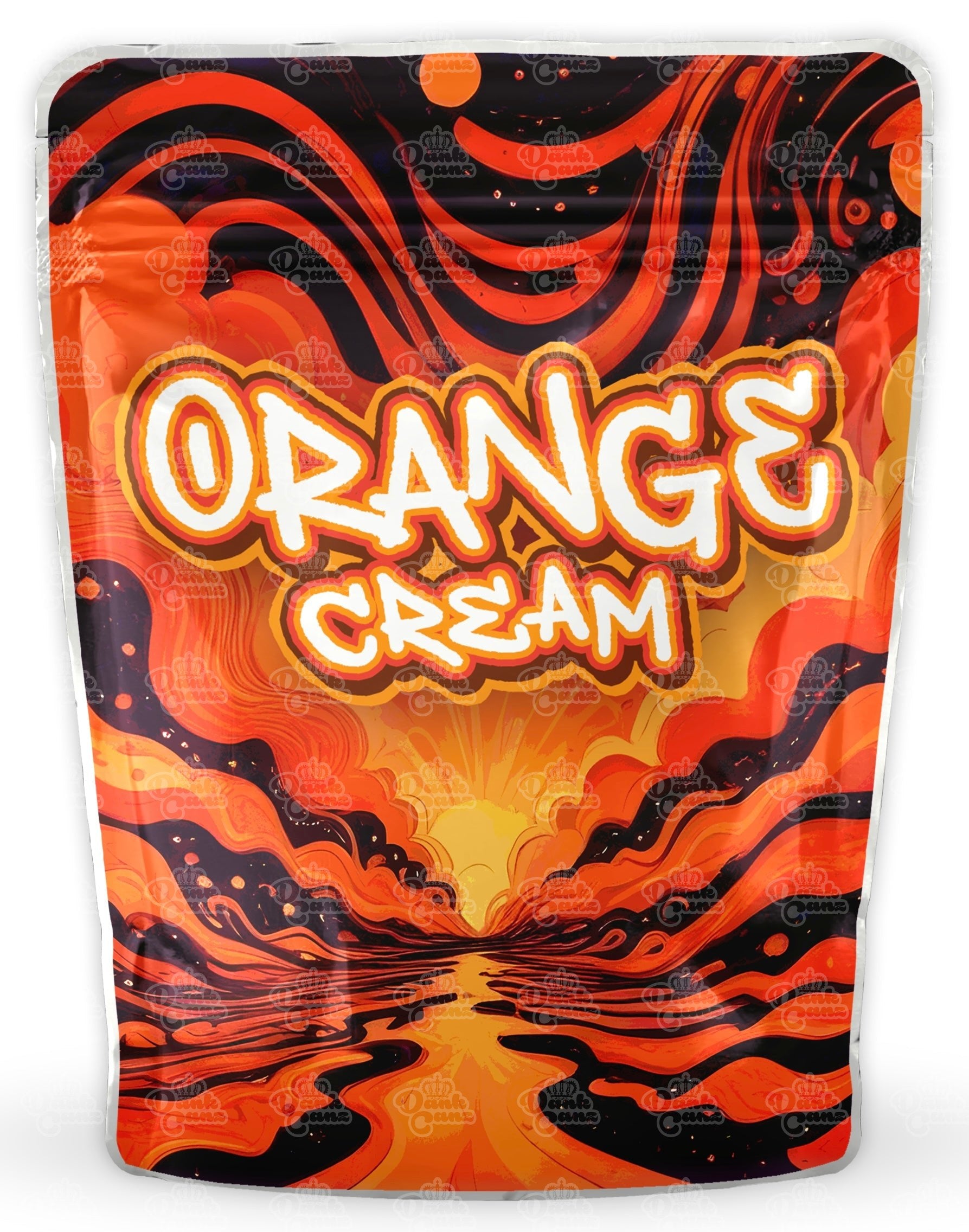 Orange Cream Mylar Bags - DC Packaging Custom Cannabis Packaging