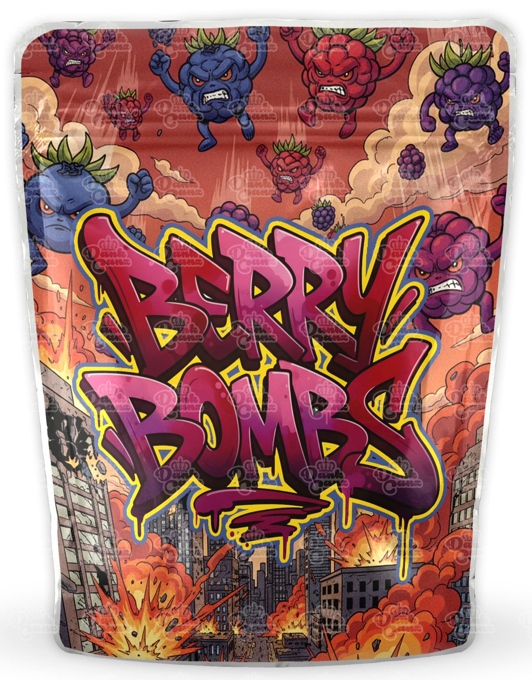 Berry Bombs Mylar Bags - DC Packaging Custom Cannabis Packaging