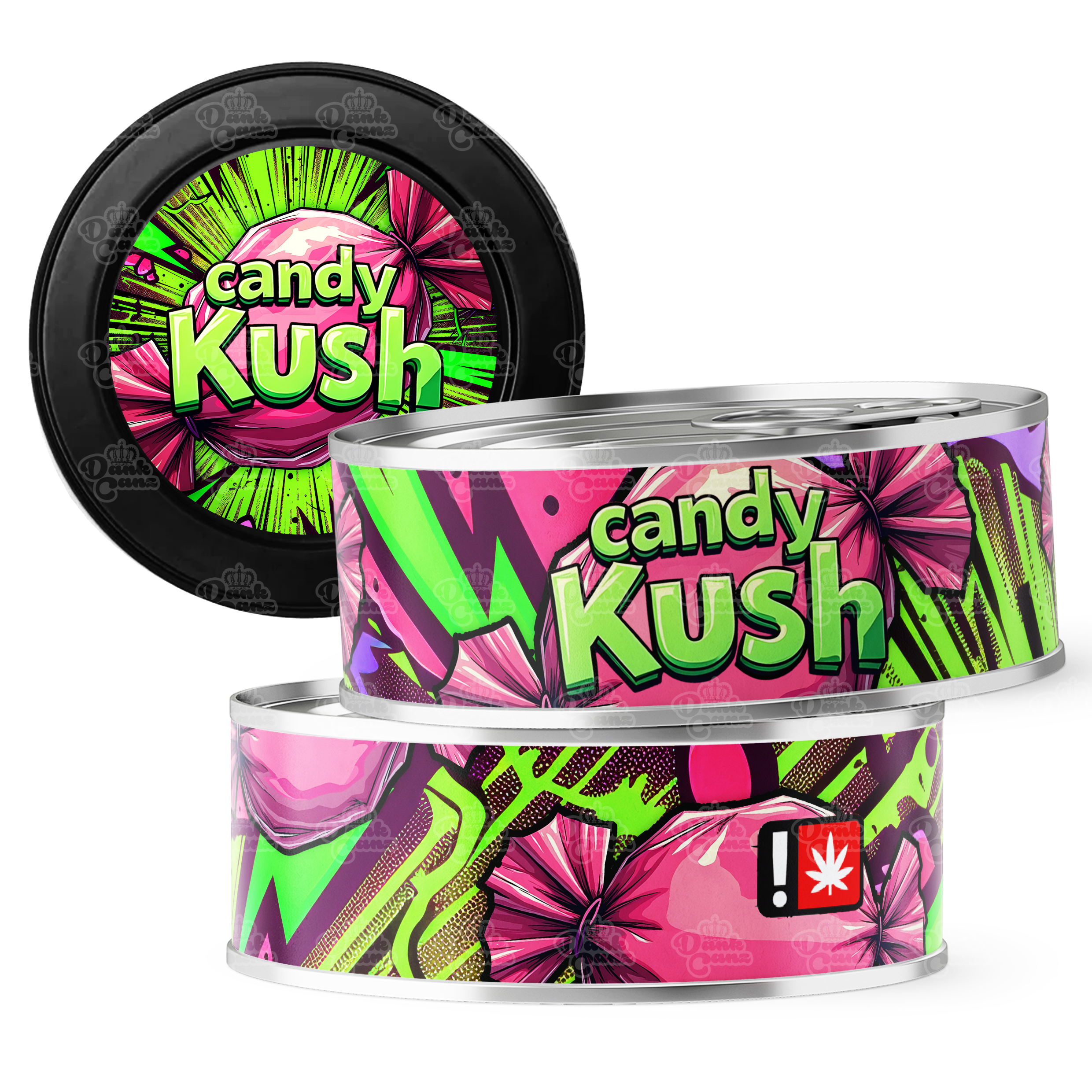 Candy Kush 3.5g Self Seal Tins - DC Packaging Custom Cannabis Packaging