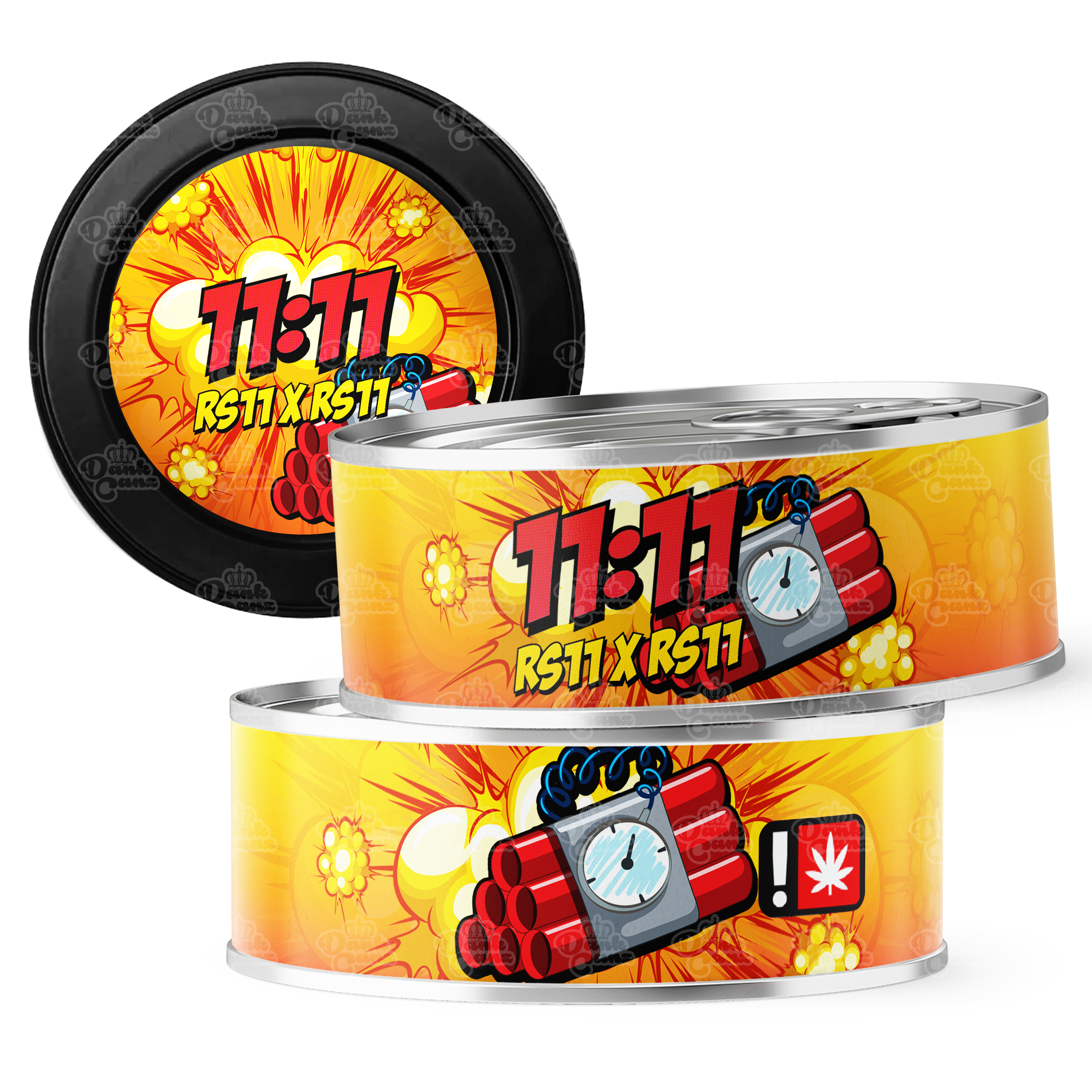 11:11 3.5g Self Seal Tins - DC Packaging Custom Cannabis Packaging