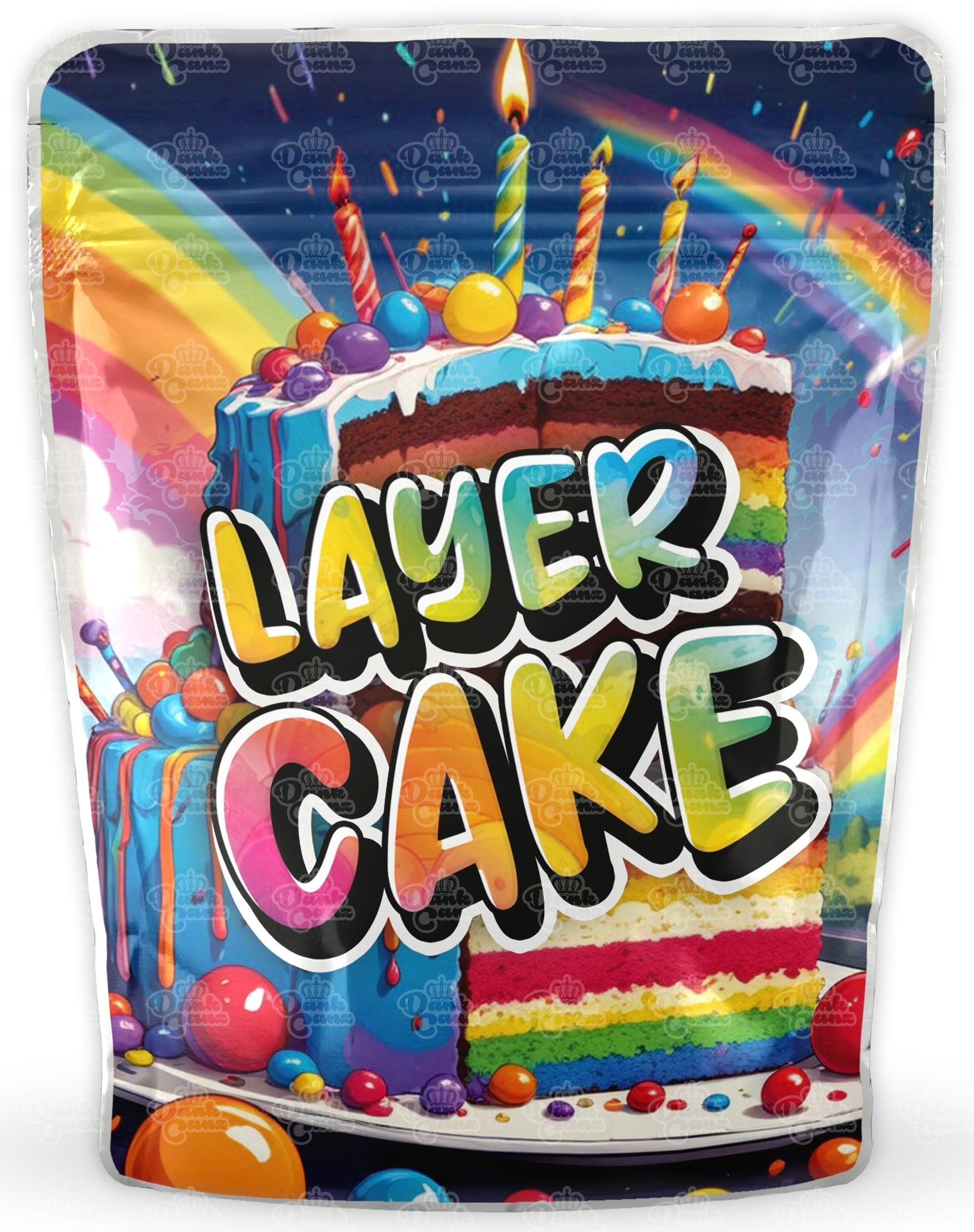 Layer Cake Mylar Bags - DC Packaging Custom Cannabis Packaging