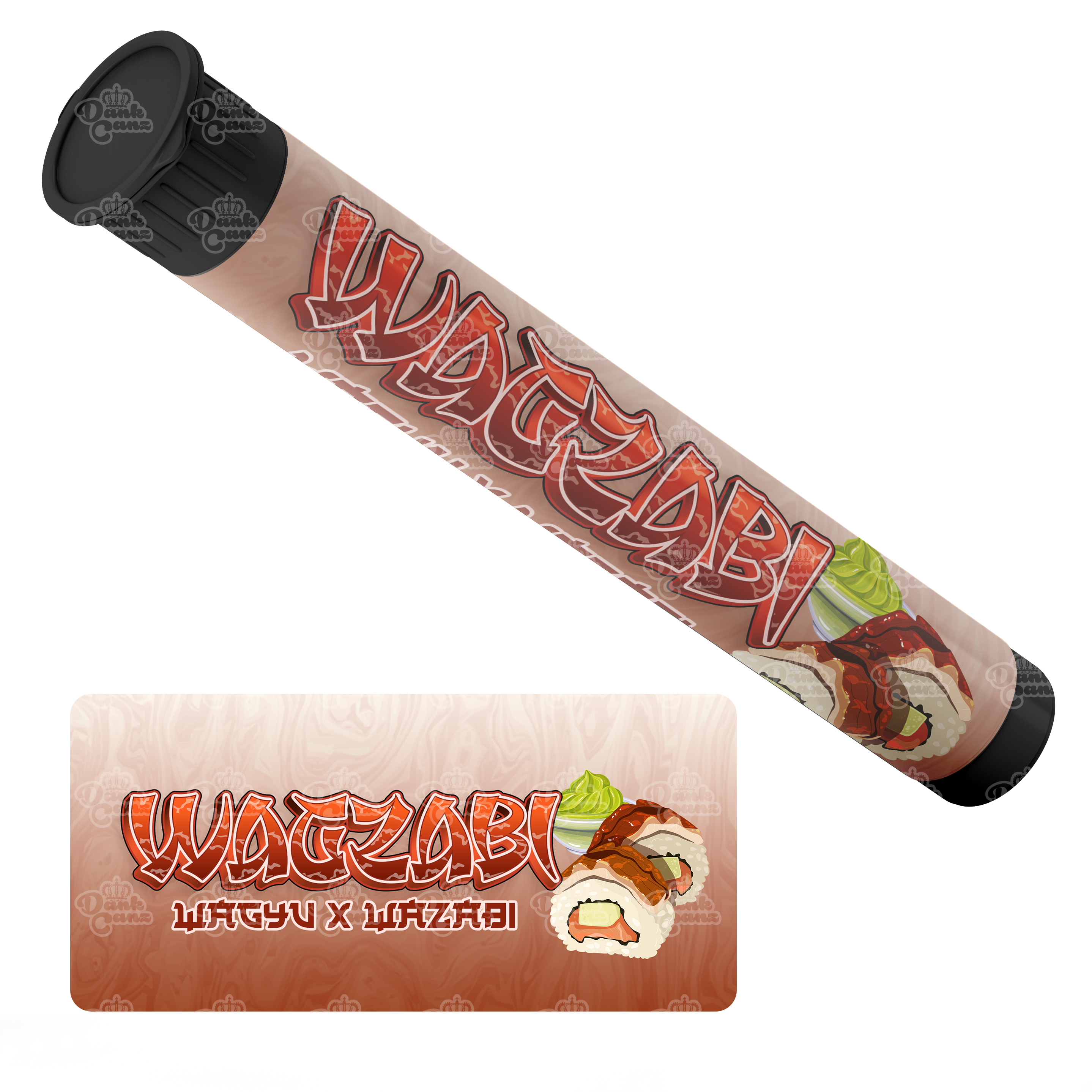 Wagzabi Pre Roll Tubes - Labelled - DC Packaging Custom Cannabis Packaging