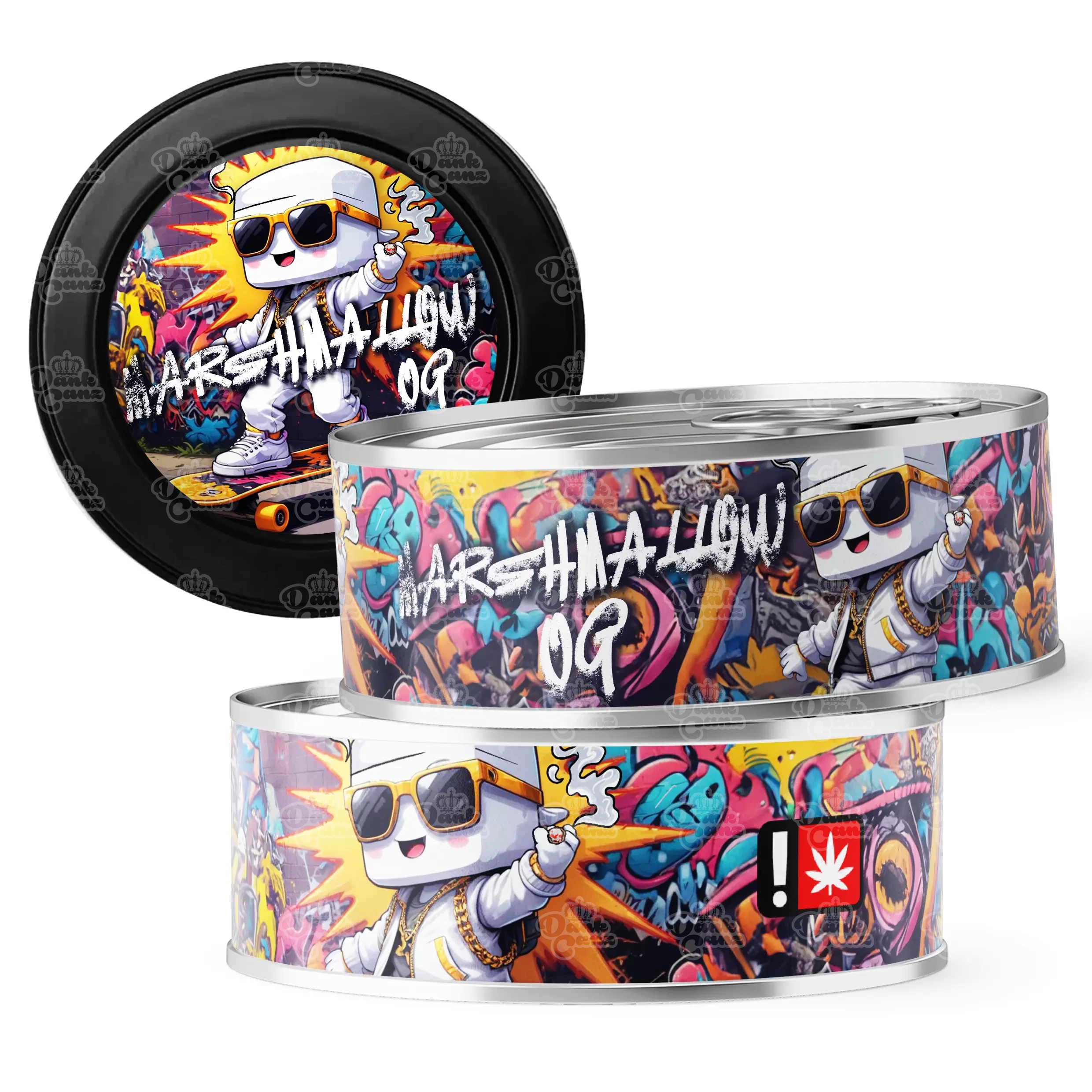 Marshmallow OG 3.5g Self Seal Tins - DC Packaging Custom Cannabis Packaging
