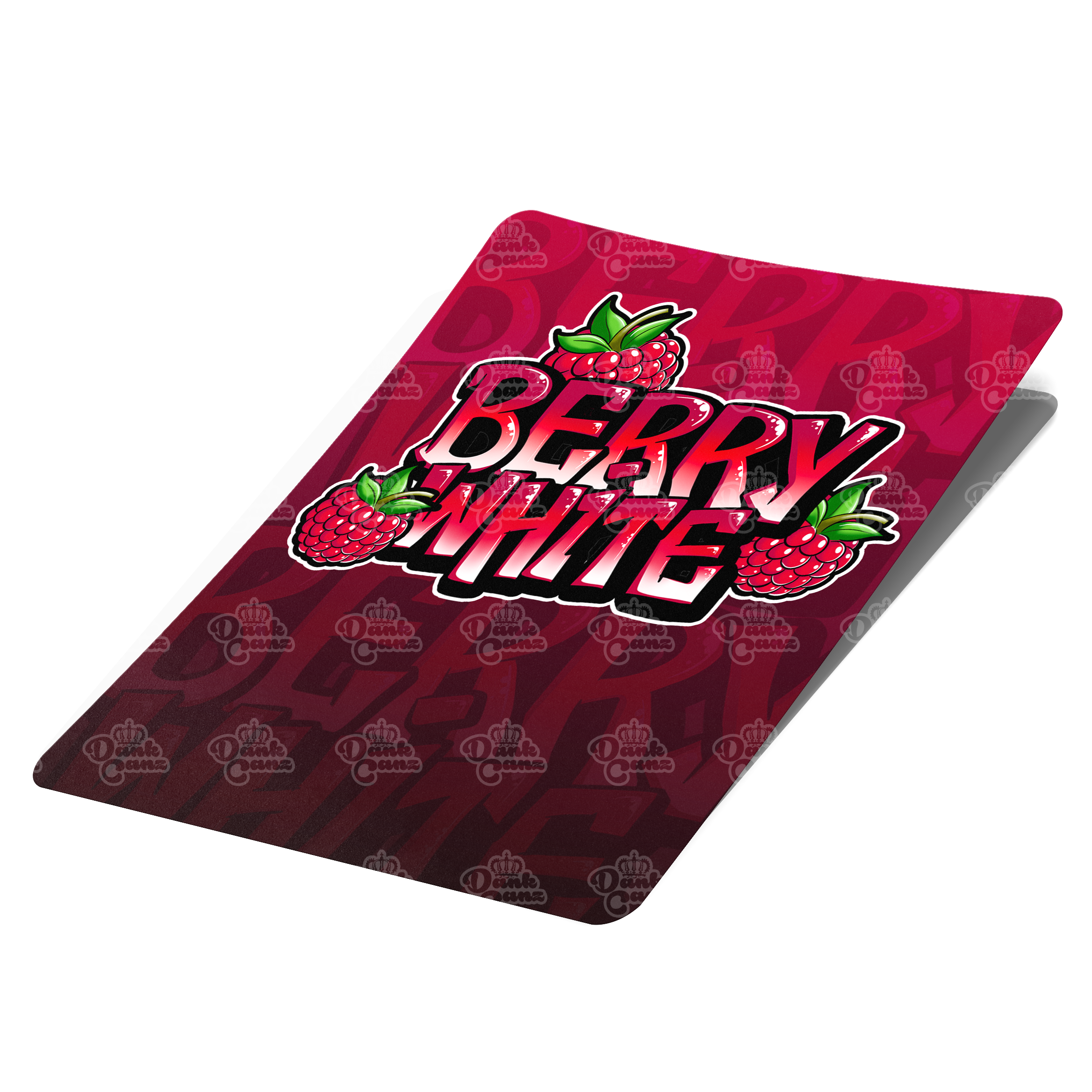 Berry White Mylar Bag Labels - Labels only - DC Packaging Custom Cannabis Packaging