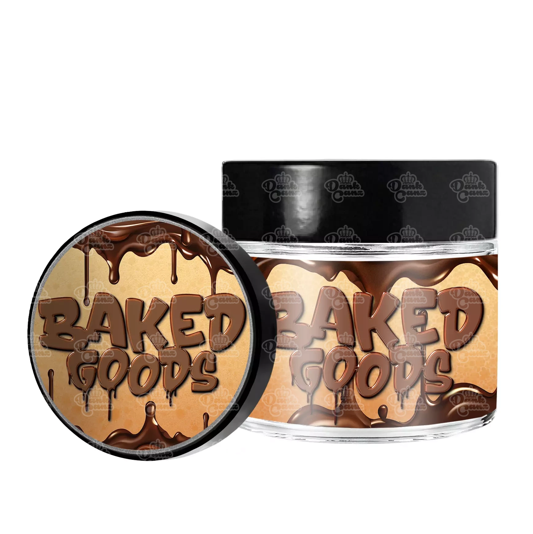 Baked Goods 3.5g/60ml Glass Jars - Labelled - DC Packaging Custom Cannabis Packaging