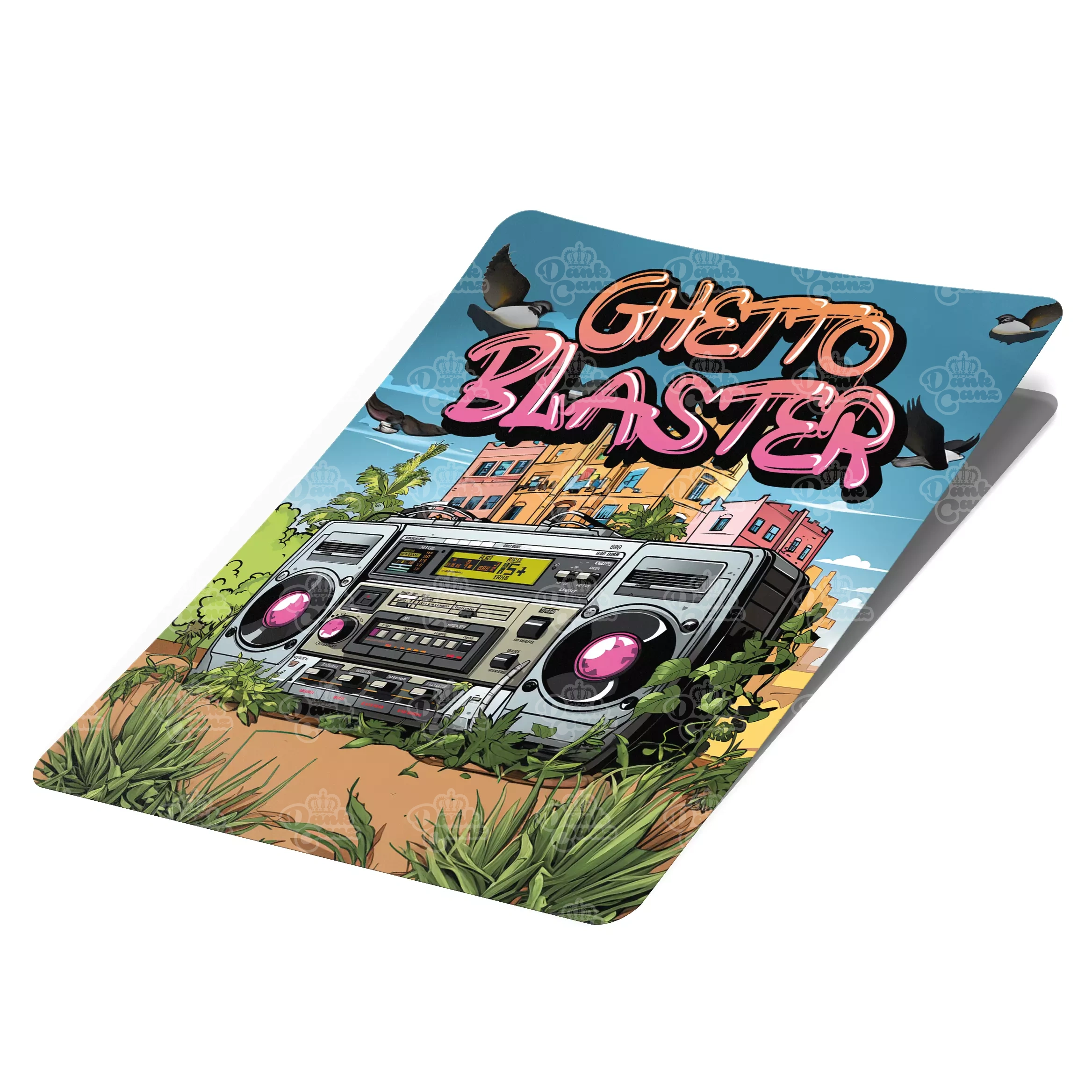 Ghetto Blaster Mylar Bag Labels - Labels only - DC Packaging Custom Cannabis Packaging