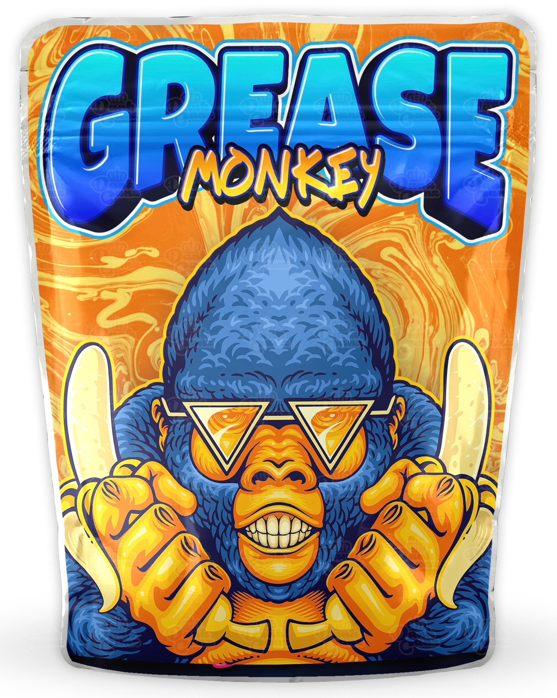 Grease Monkey Mylar Bags - DC Packaging Custom Cannabis Packaging