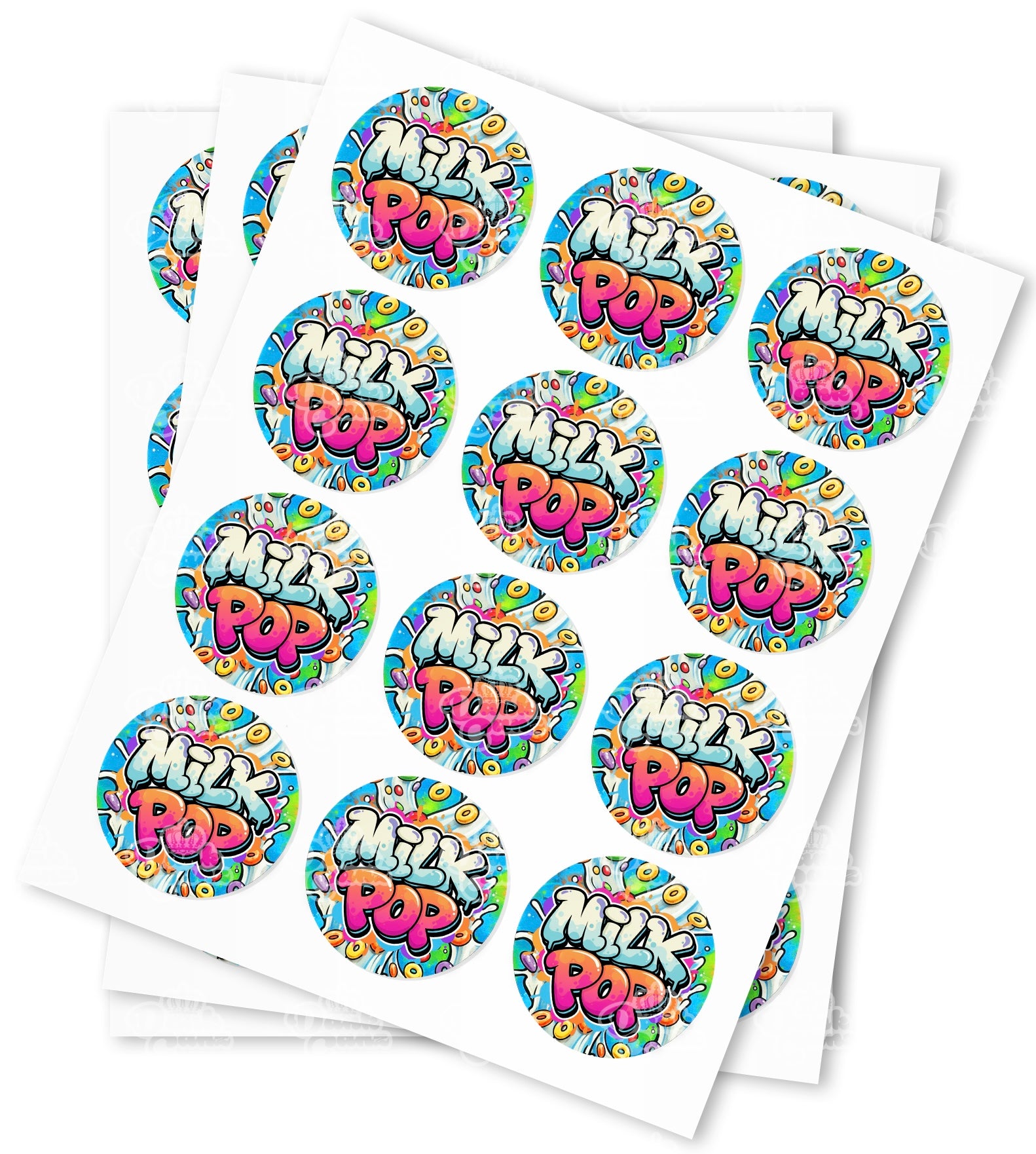 Milk Pop Strain Stickers - DC Packaging Custom Cannabis Packaging