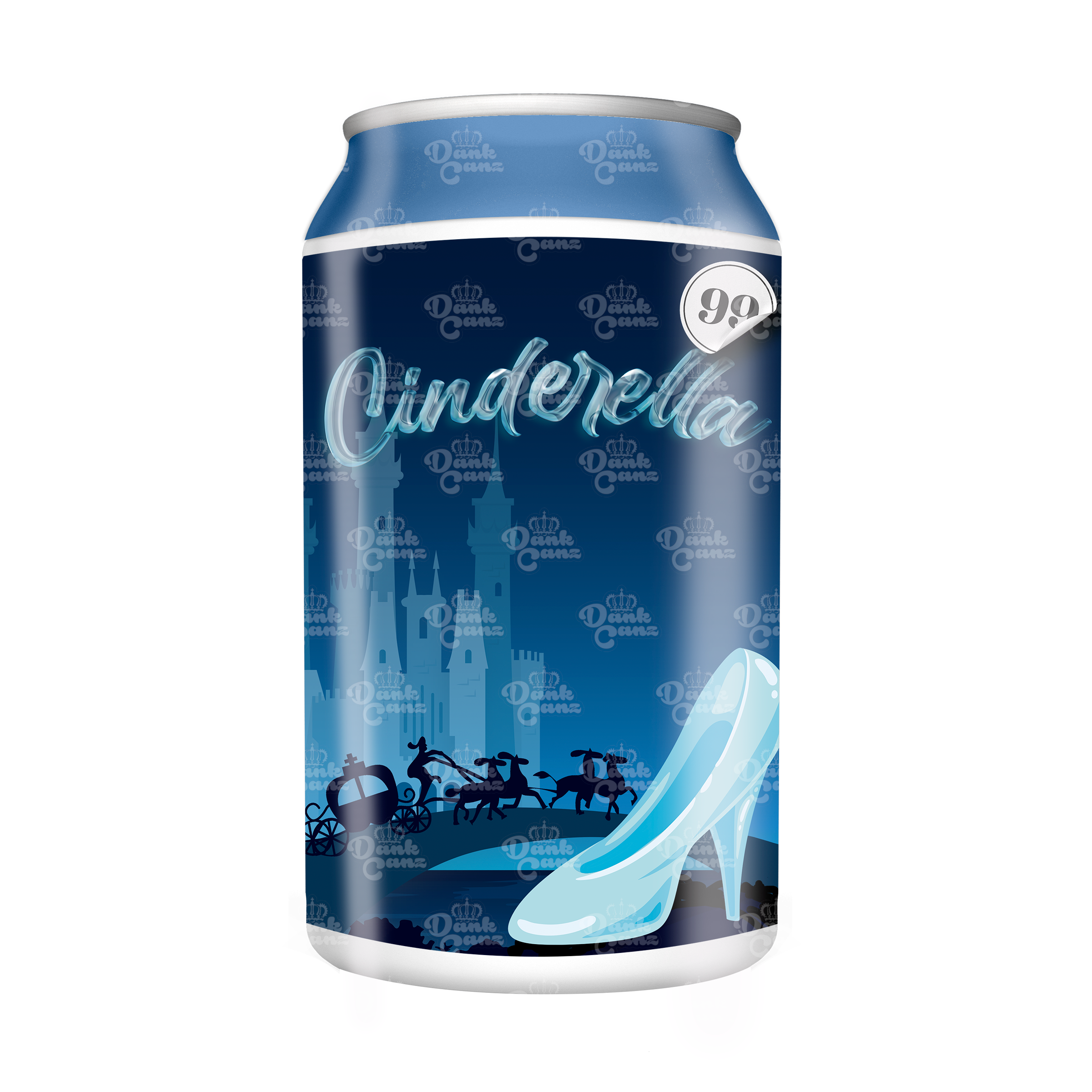 Cinderella 99 3.5g Plastic Soda Cans - DC Packaging Custom Cannabis Packaging