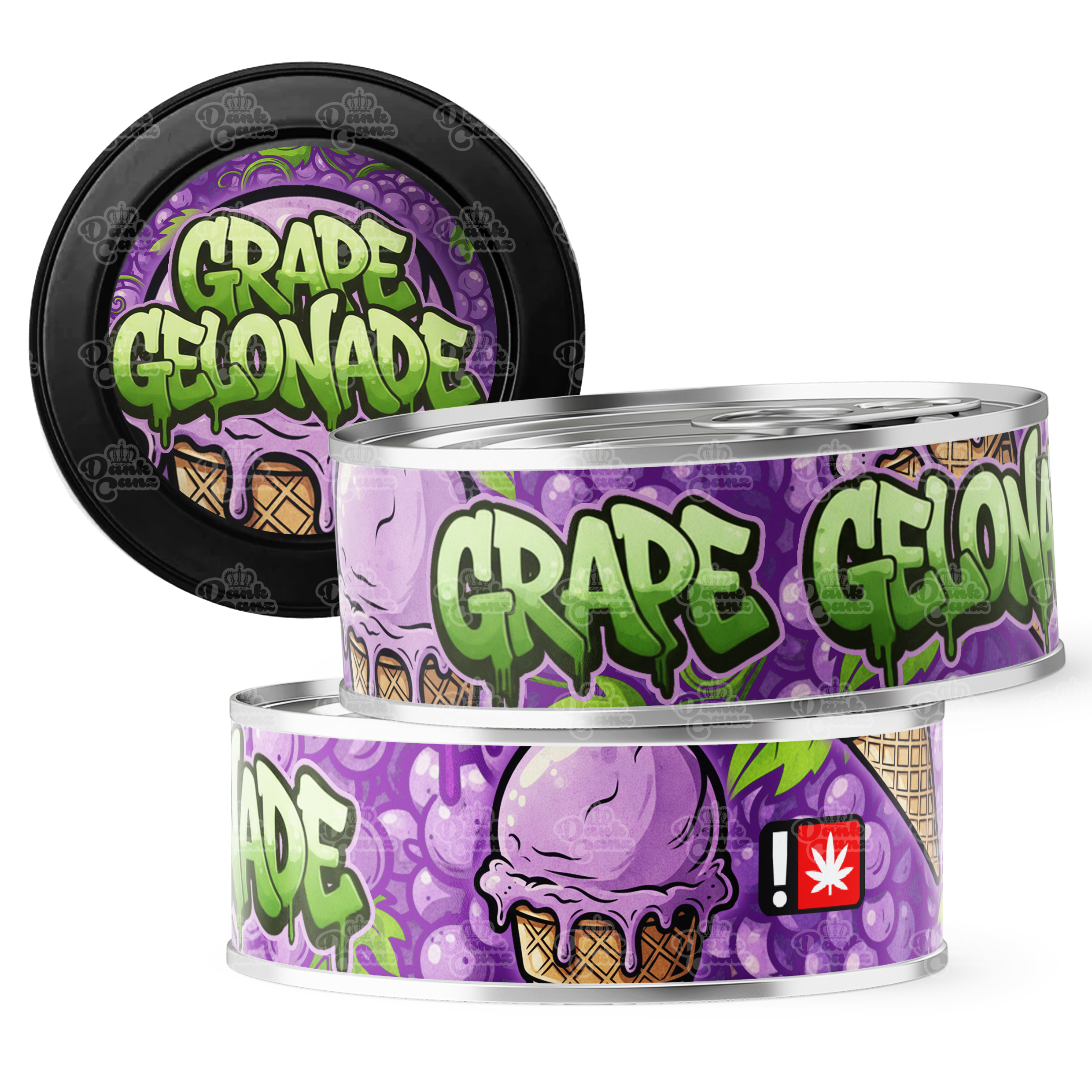 Grape Gelonade 3.5g Self Seal Tins - DC Packaging Custom Cannabis Packaging