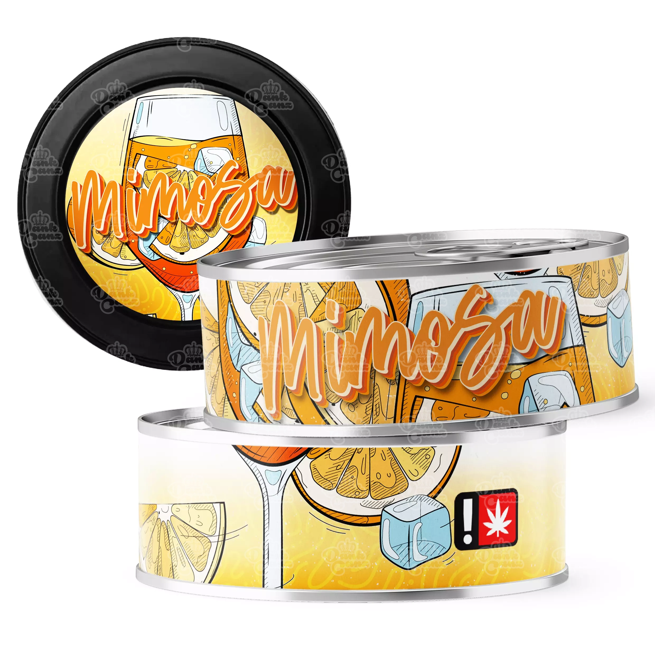 Mimosa 3.5g Self Seal Tins - DC Packaging Custom Cannabis Packaging
