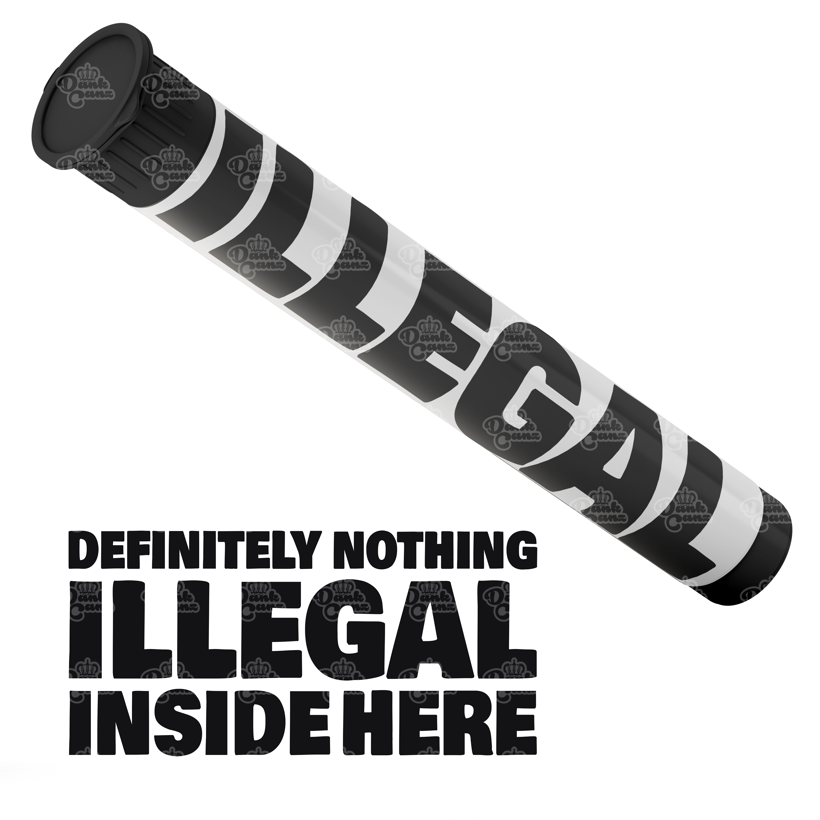 Nothing Illegal Pre Roll Tubes - Labelled - DC Packaging Custom Cannabis Packaging