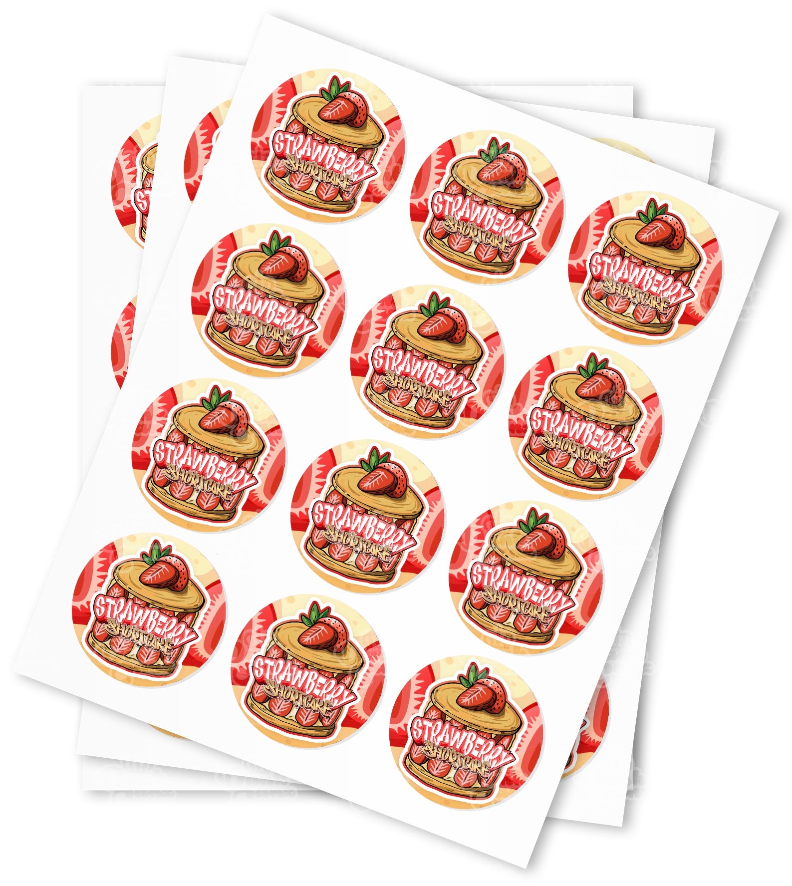 Strawberry Shortcake Strain Stickers - DC Packaging Custom Cannabis Packaging