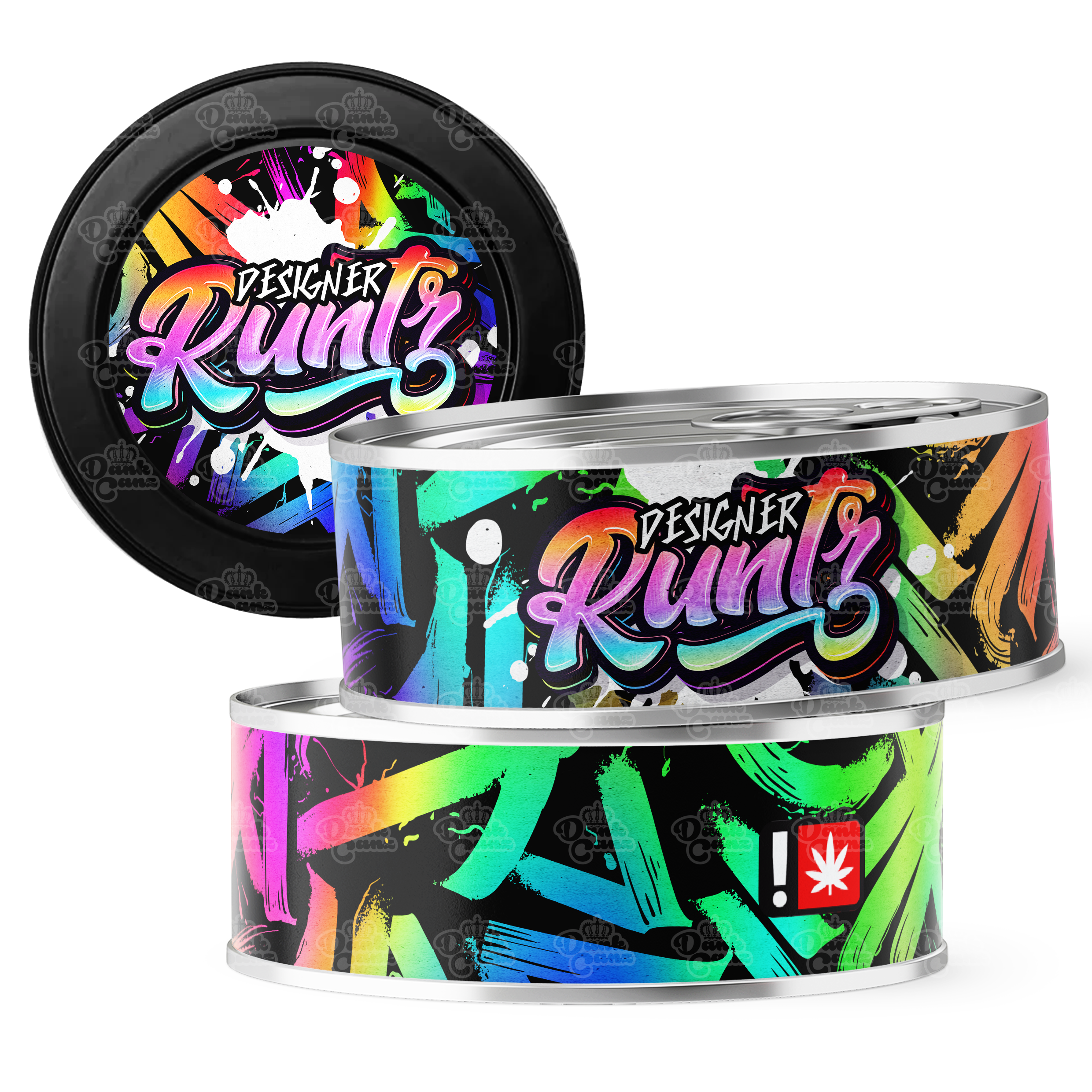 Designer Runtz 3.5g Self Seal Tins - DC Packaging Custom Cannabis Packaging