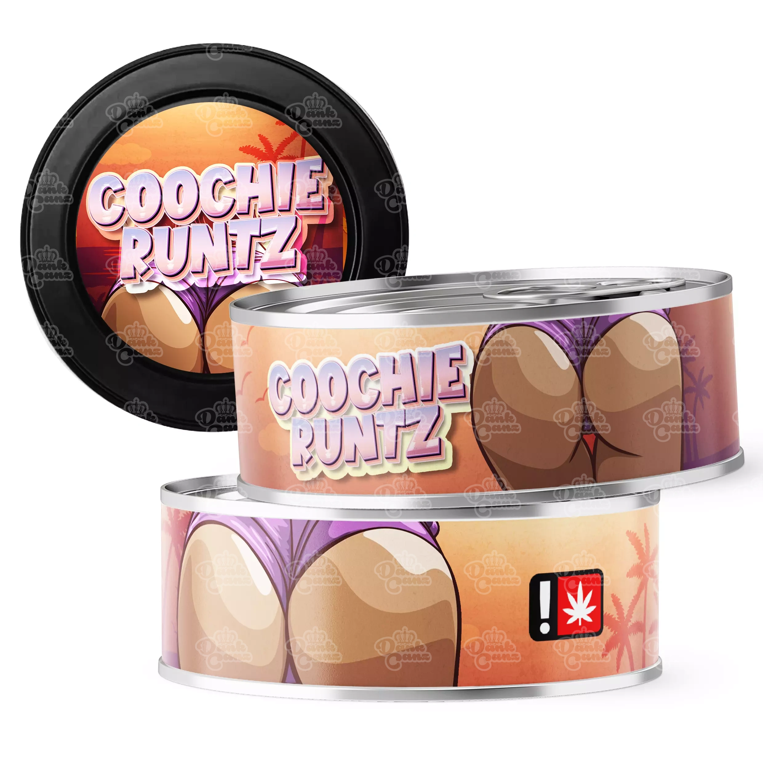 Coochie Runtz 3.5g Self Seal Tins - DC Packaging Custom Cannabis Packaging