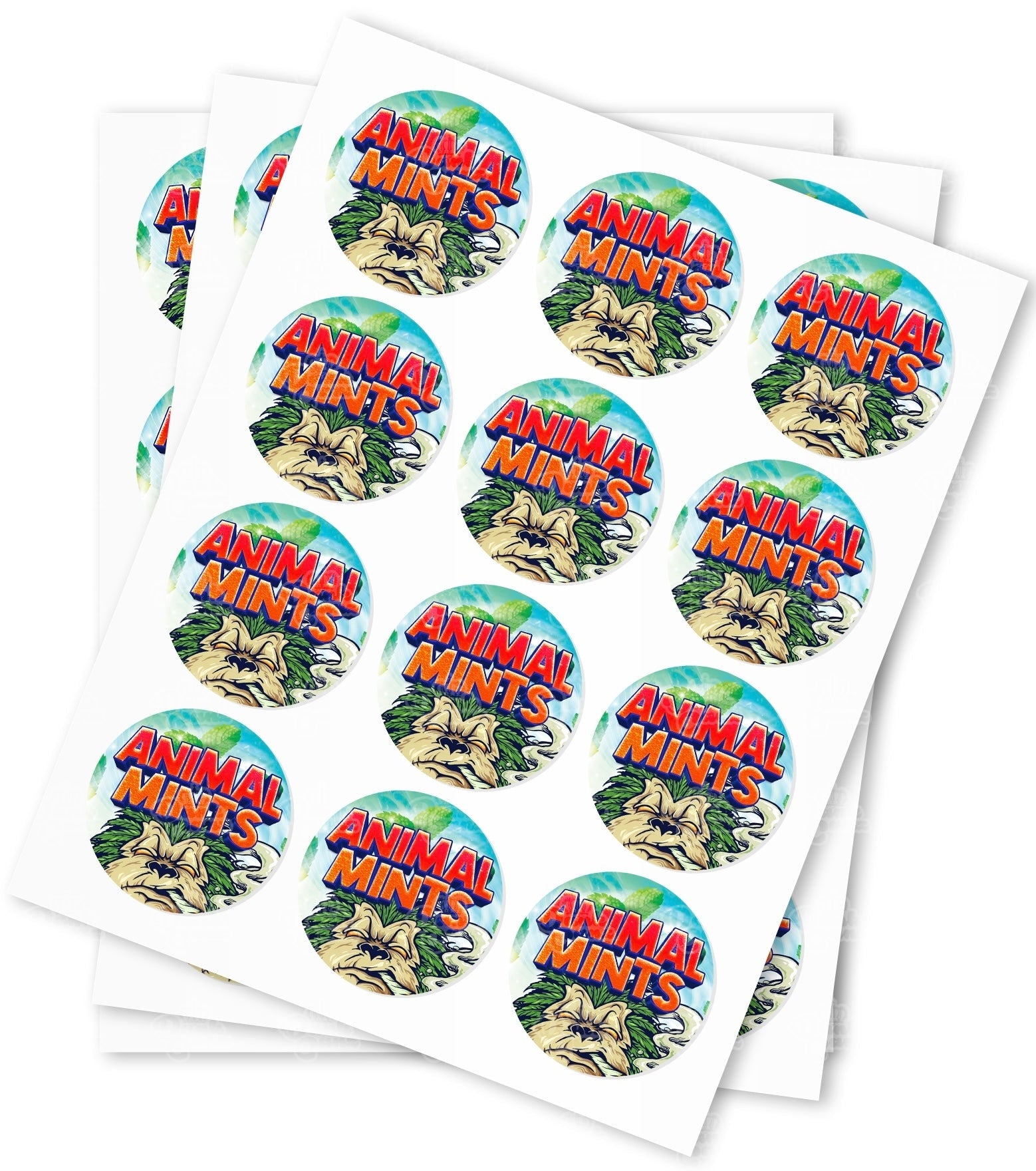 Animal Mints Strain Stickers - DC Packaging Custom Cannabis Packaging