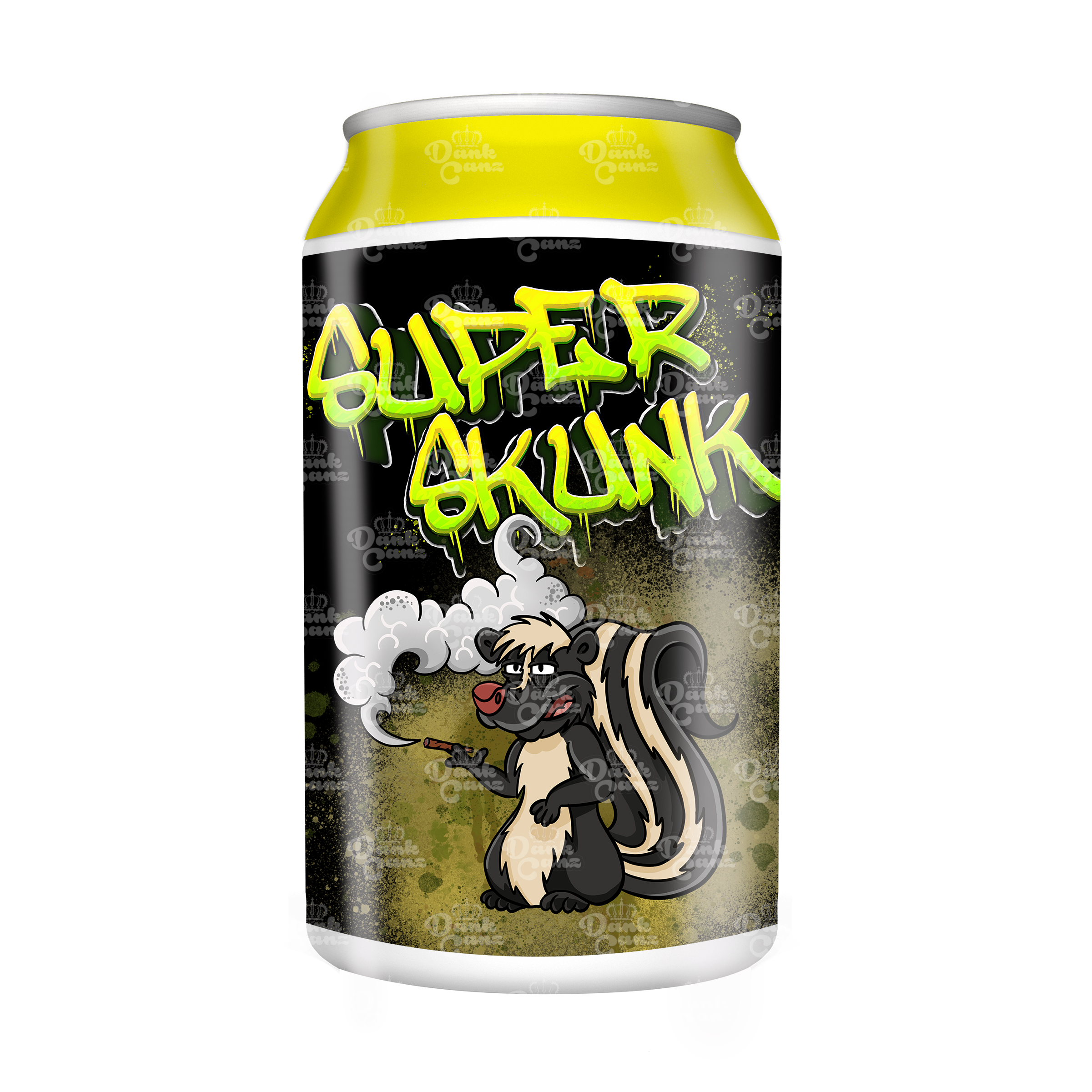 Super Skunk 3.5g Plastic Soda Cans - DC Packaging Custom Cannabis Packaging