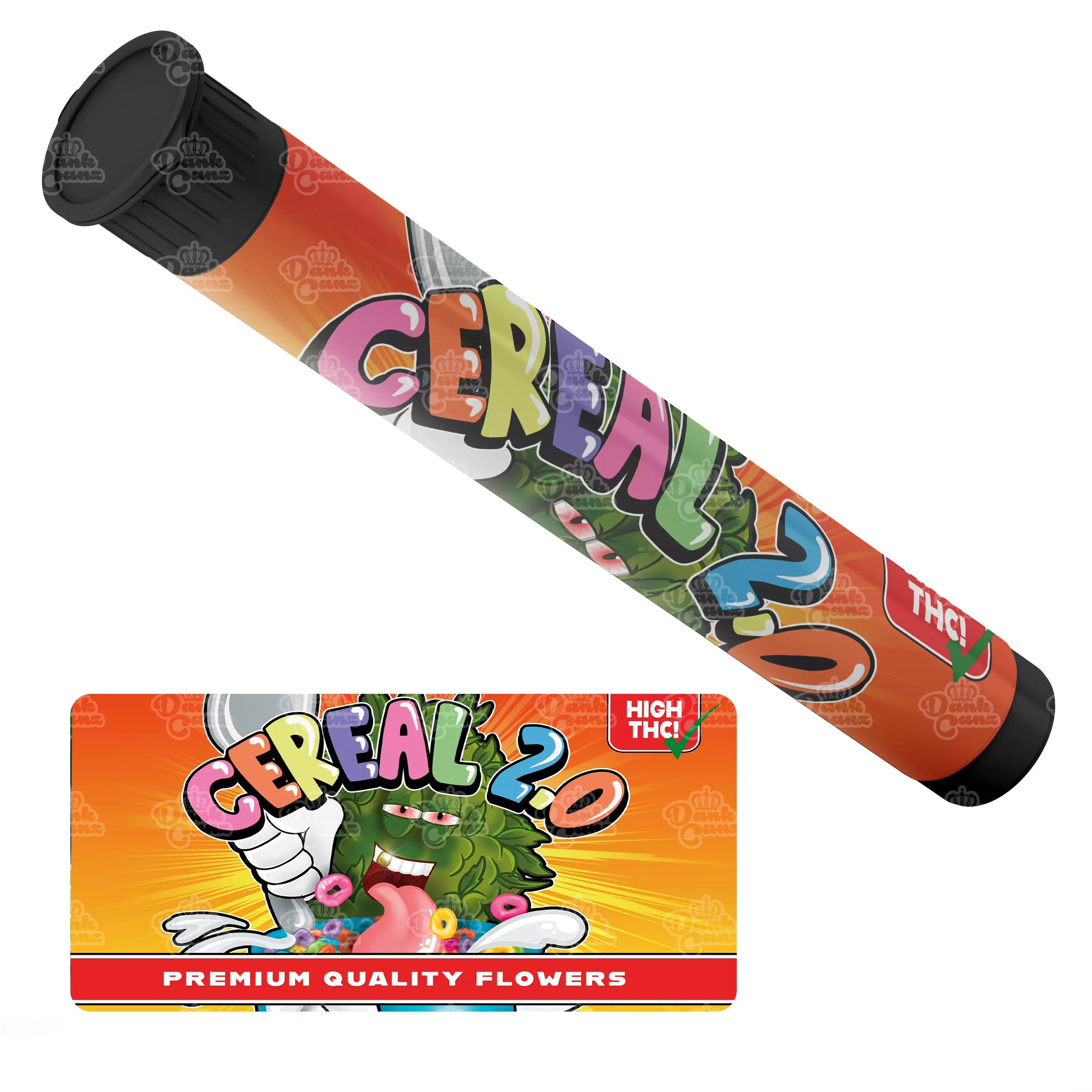 Cereal 2.0 Pre Roll Tubes - Labelled - DC Packaging Custom Cannabis Packaging