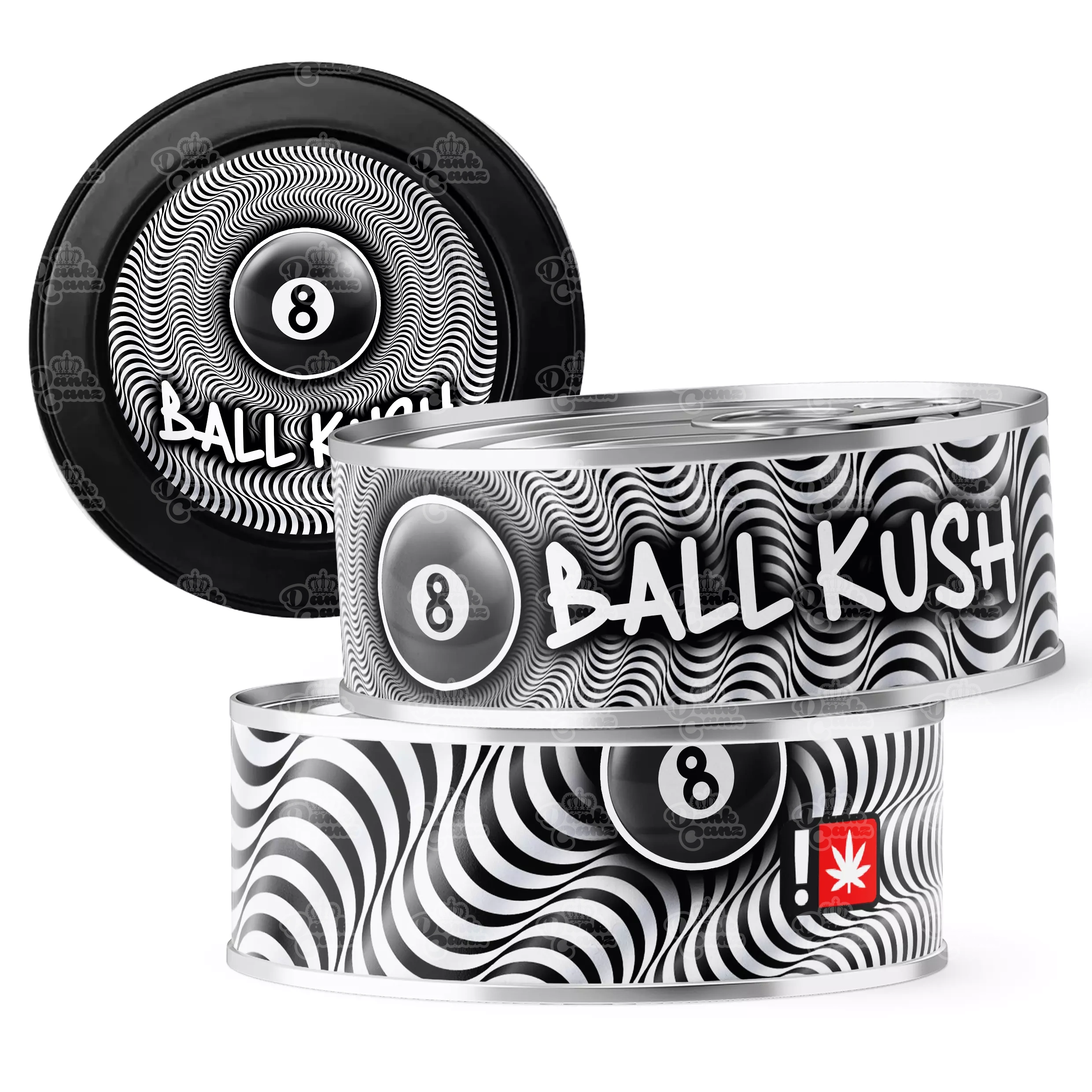 8 Ball Kush 3.5g Self Seal Tins - DC Packaging Custom Cannabis Packaging