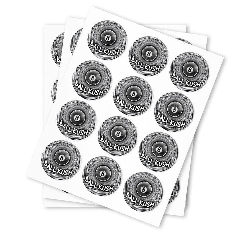 8 Ball Kush Stickers - DC Packaging Custom Cannabis Packaging