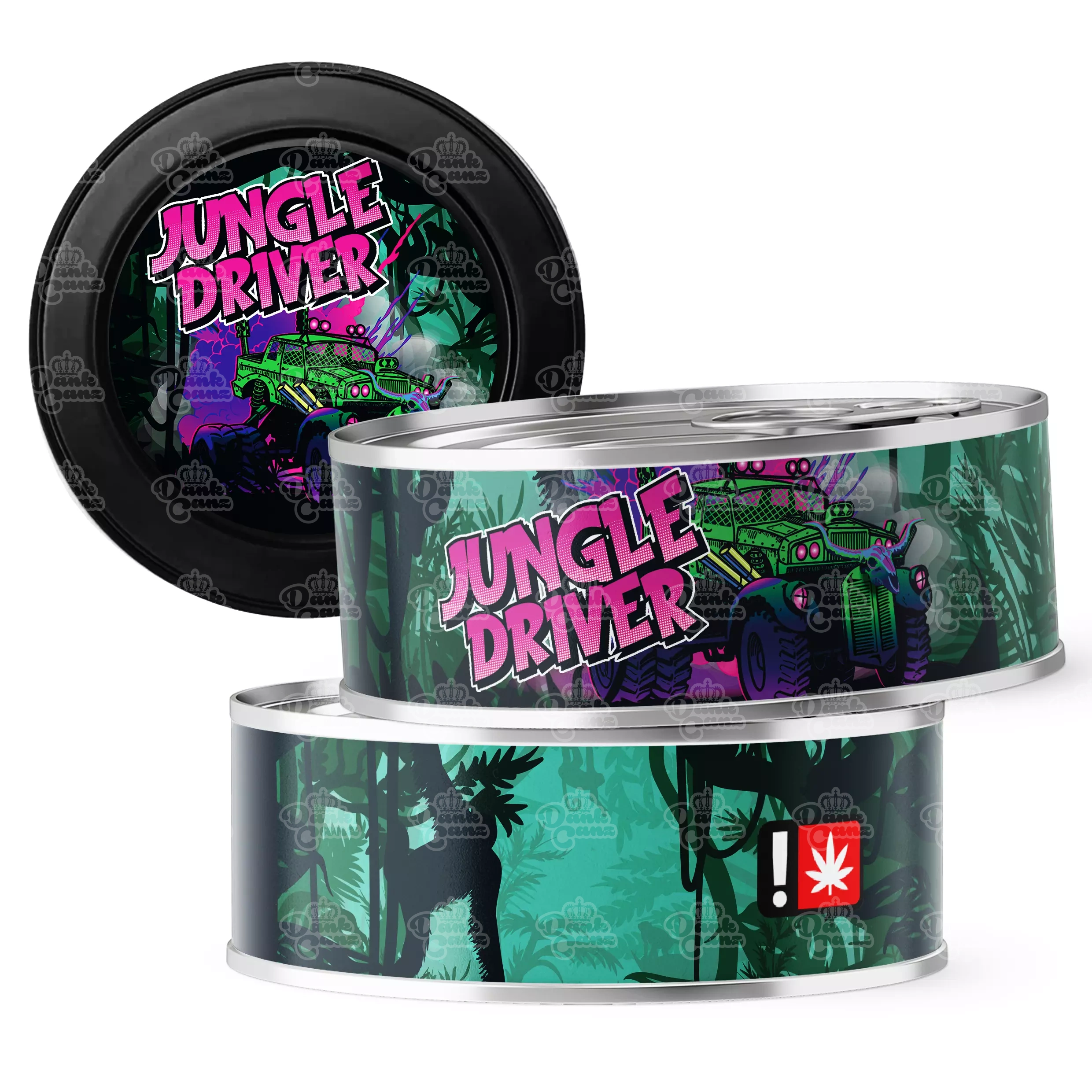 Jungle Driver 3.5g Self Seal Tins - DC Packaging Custom Cannabis Packaging