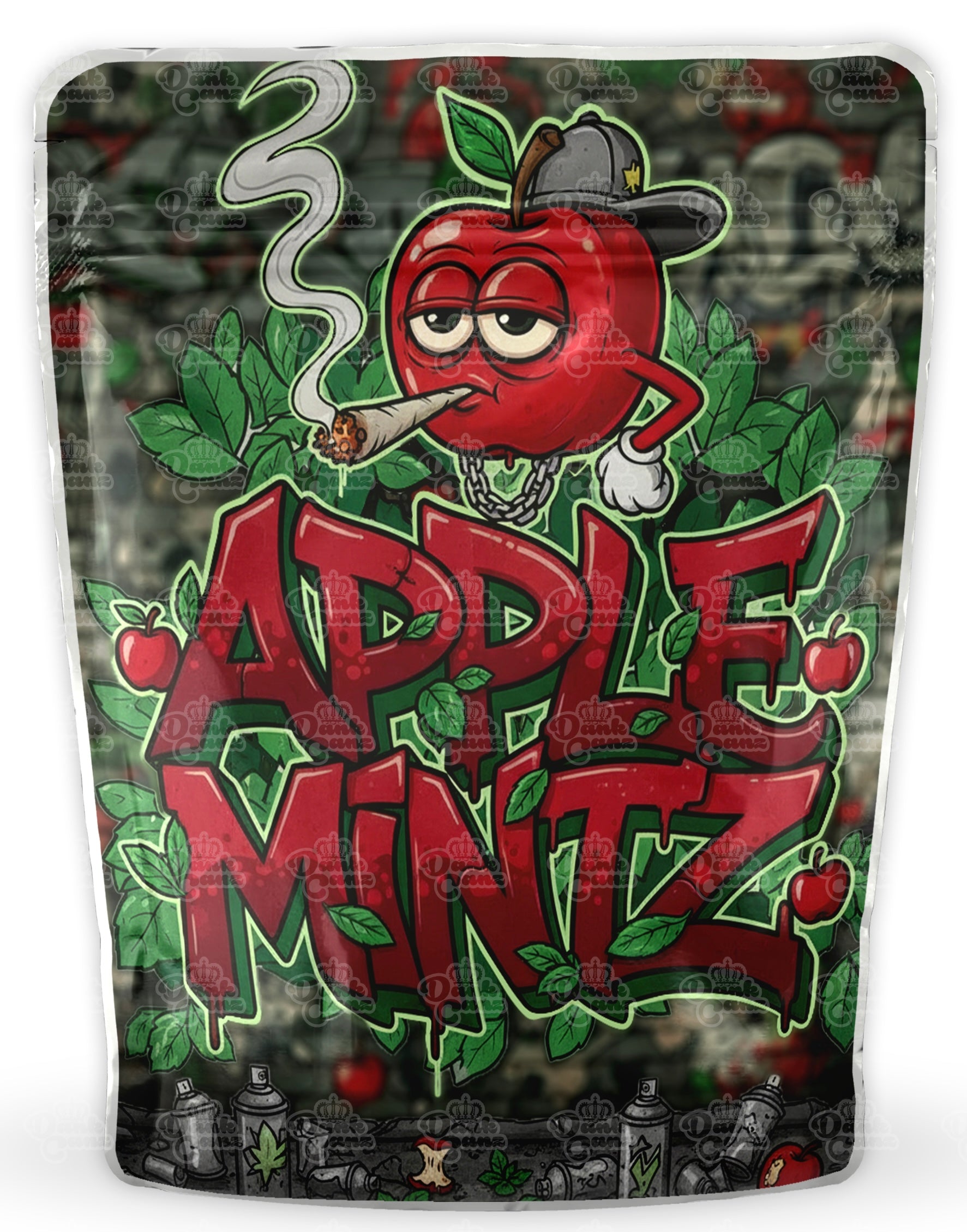 Apple Mintz Mylar Bags - DC Packaging Custom Cannabis Packaging