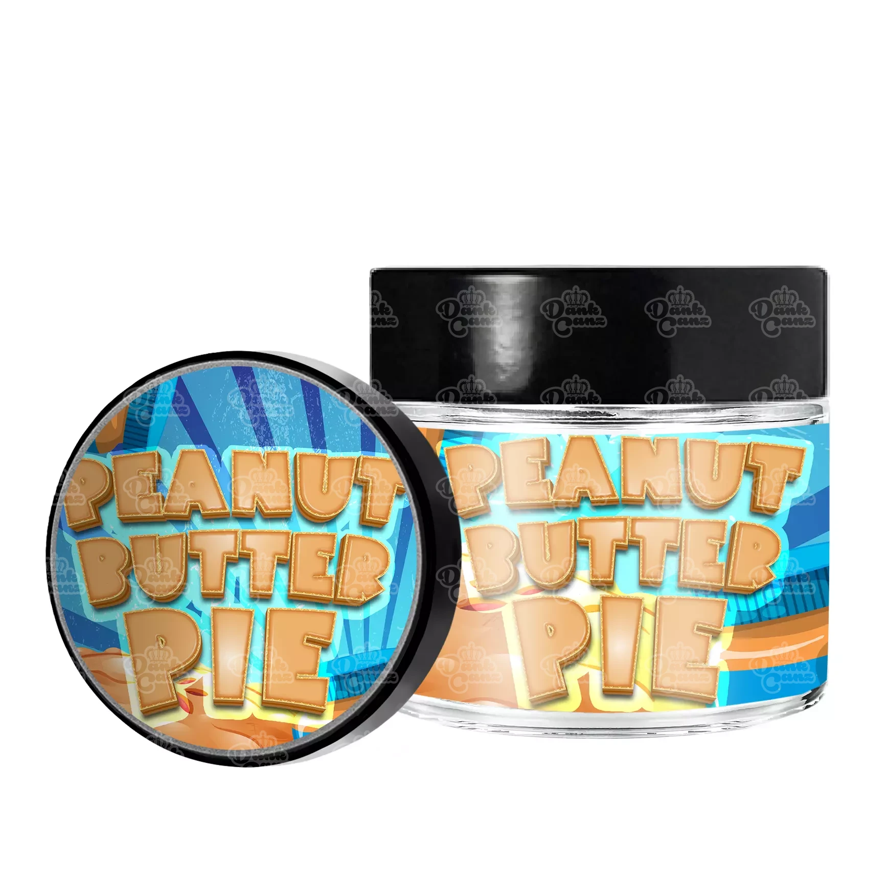 Peanut Butter Pie 3.5g/60ml Glass Jars - Labelled - DC Packaging Custom Cannabis Packaging