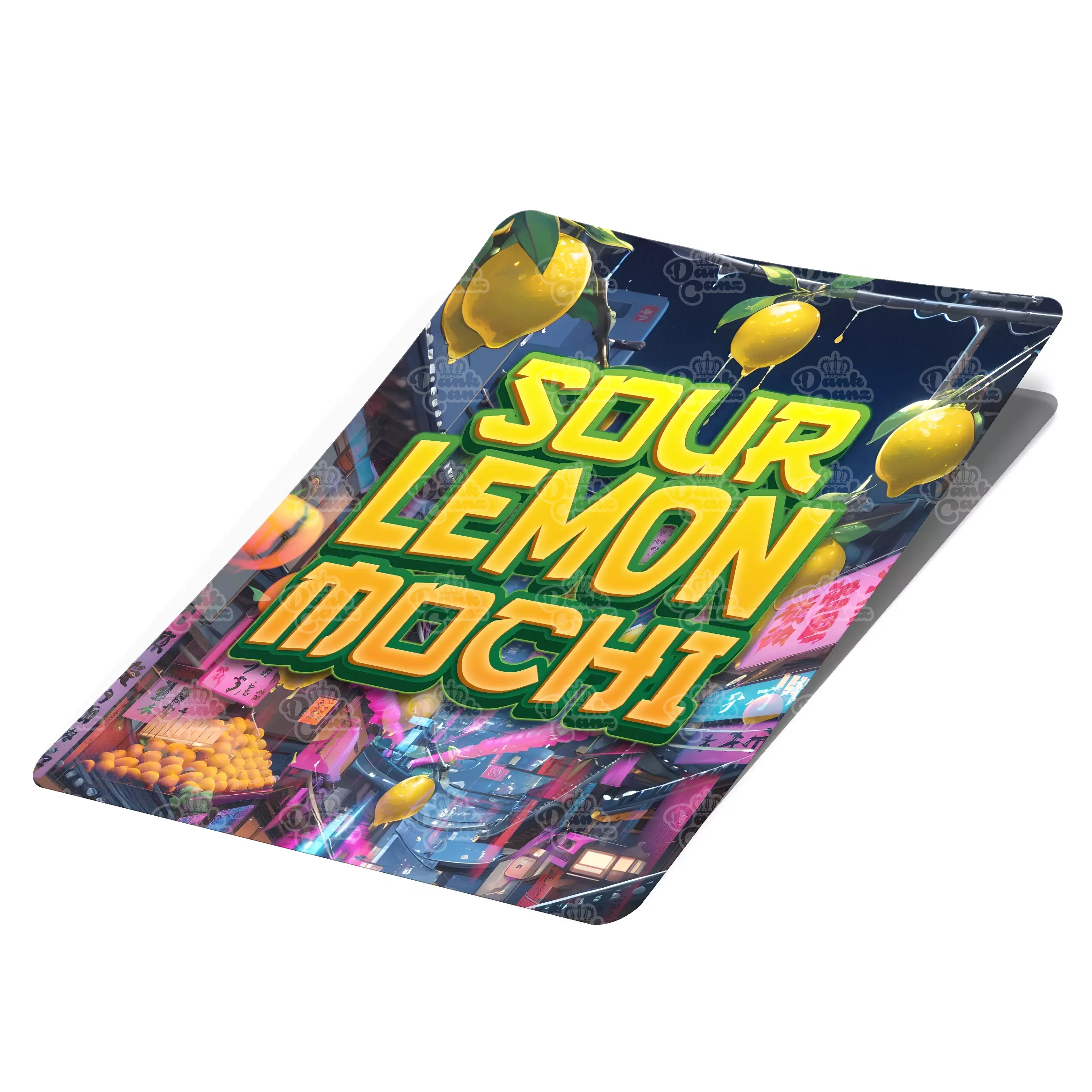 Sour Lemon Mochi Mylar Bag Labels - Labels only - DC Packaging Custom Cannabis Packaging
