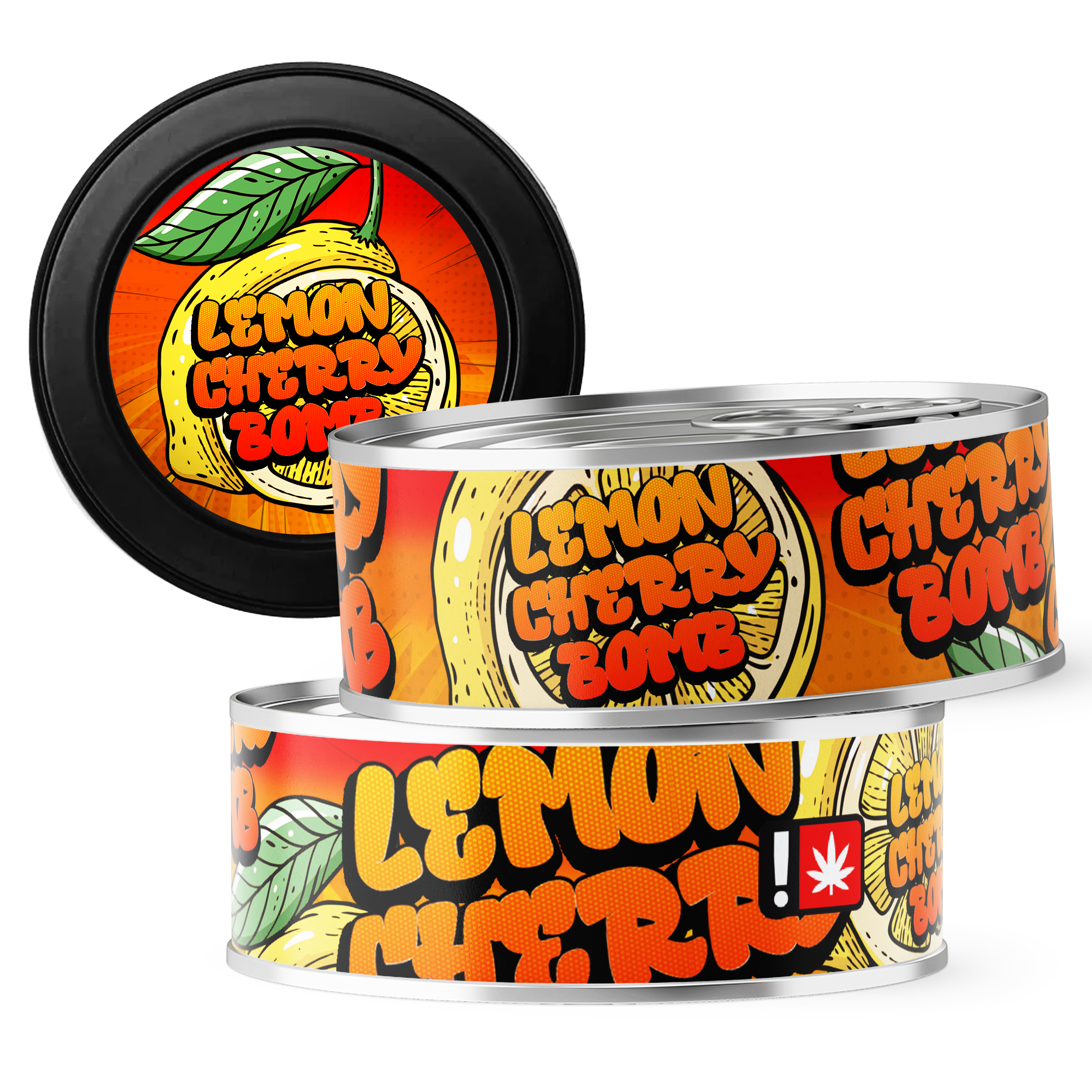 Lemon Cherry Bomb 3.5g Self Seal Tins - DC Packaging Custom Cannabis Packaging