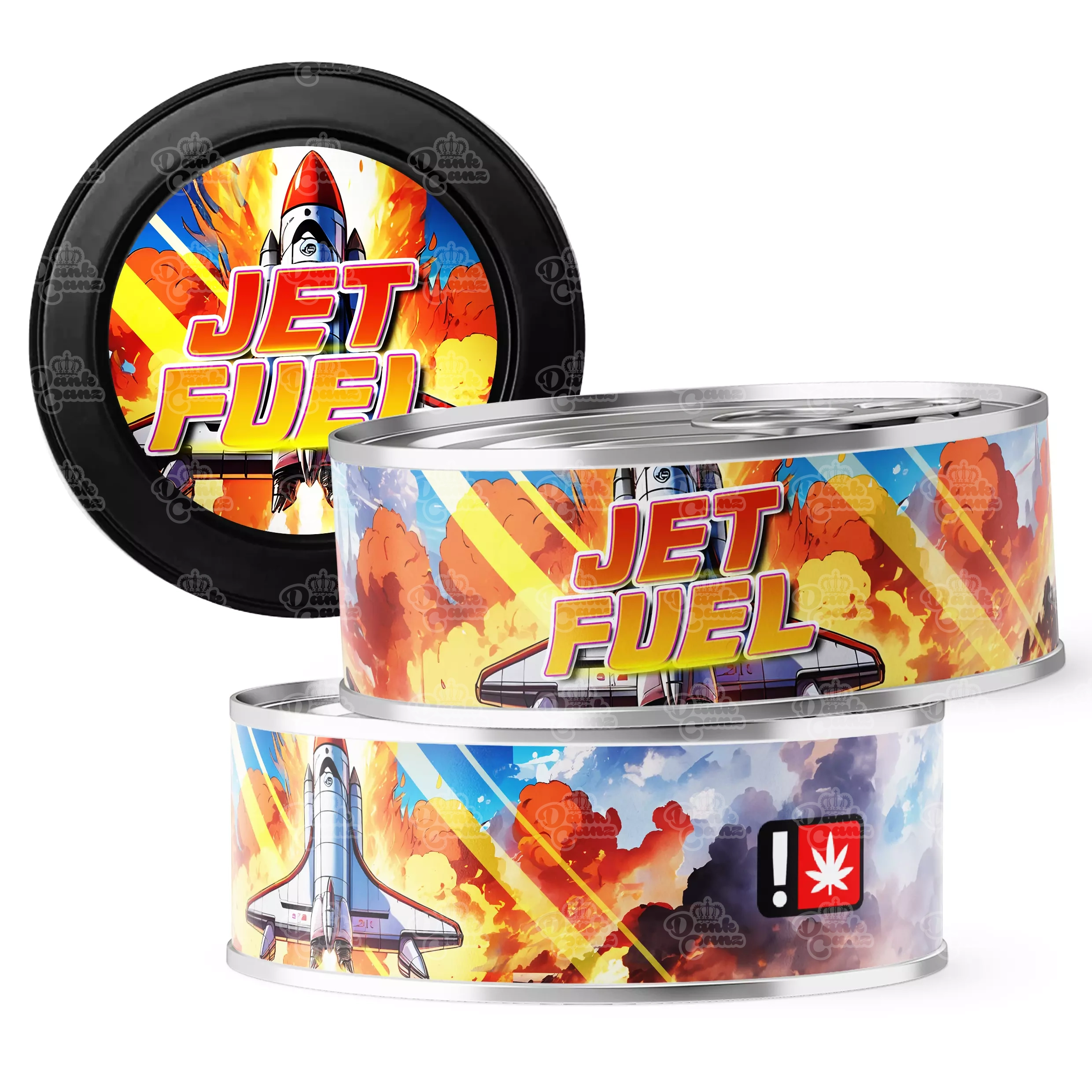Jet Fuel 3.5g Self Seal Tins - DC Packaging Custom Cannabis Packaging
