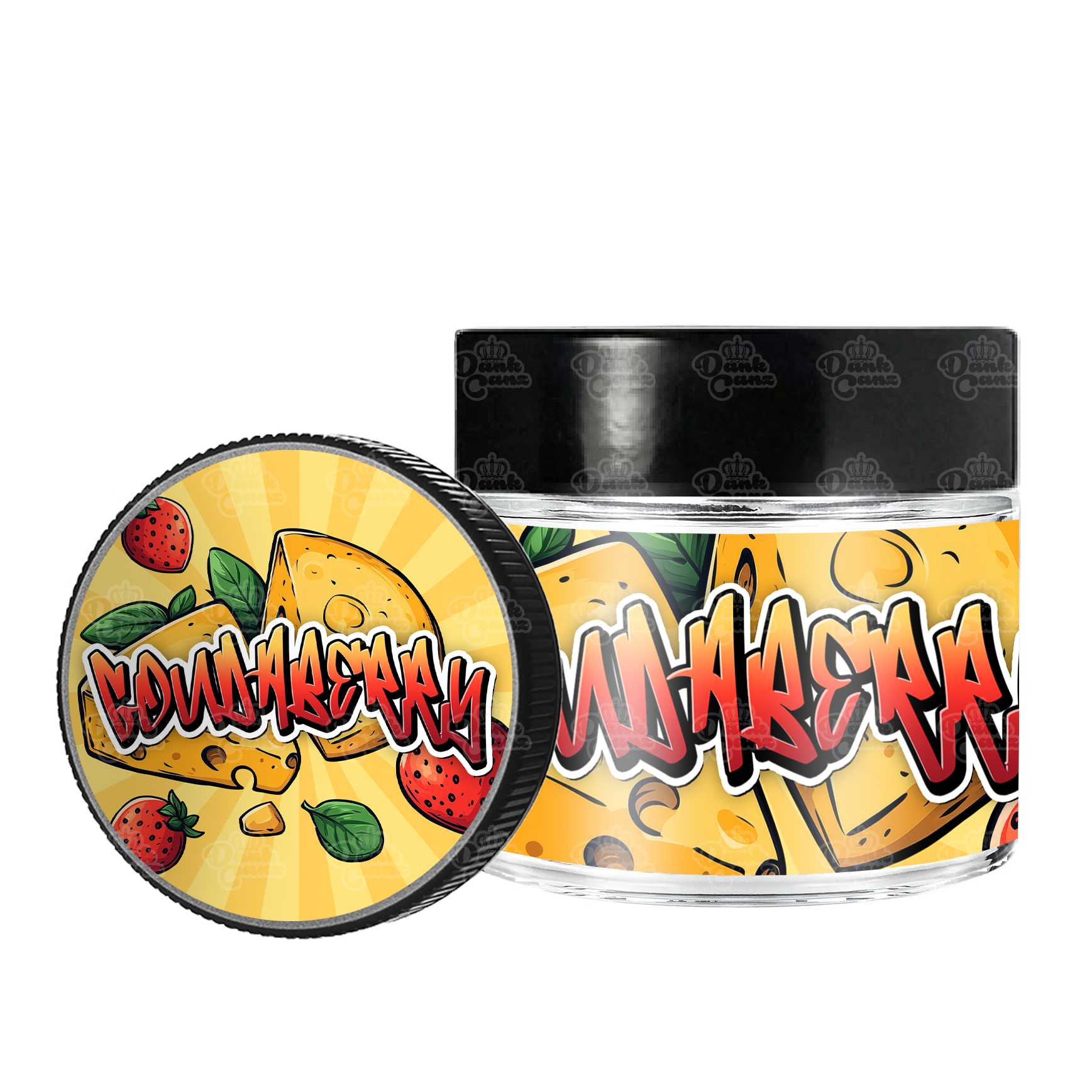 Goudaberry 3.5g/60ml Glass Jars - Labelled - DC Packaging Custom Cannabis Packaging
