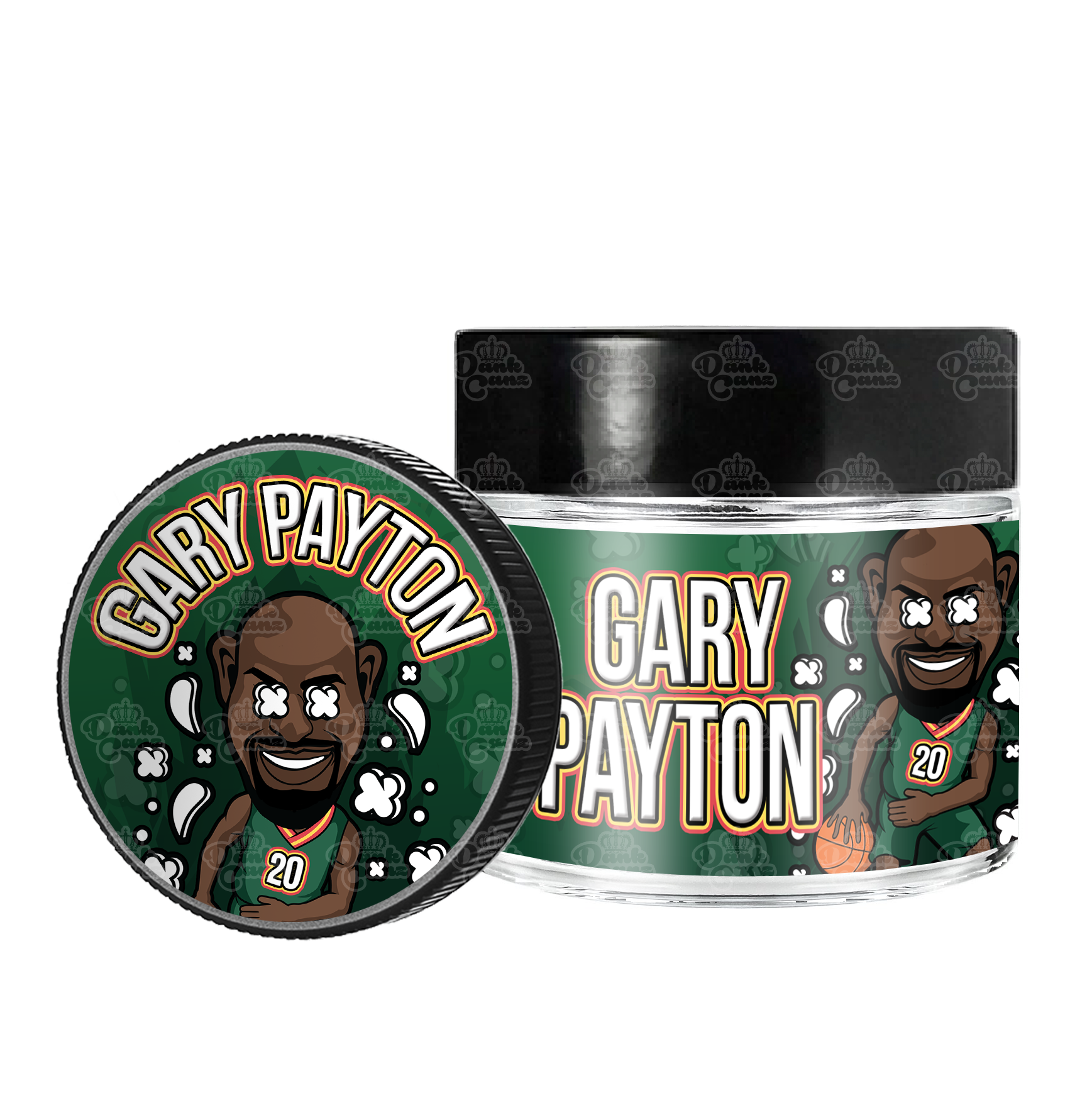 Gary Payton 3.5g/60ml Glass Jars - Labelled - DC Packaging Custom Cannabis Packaging