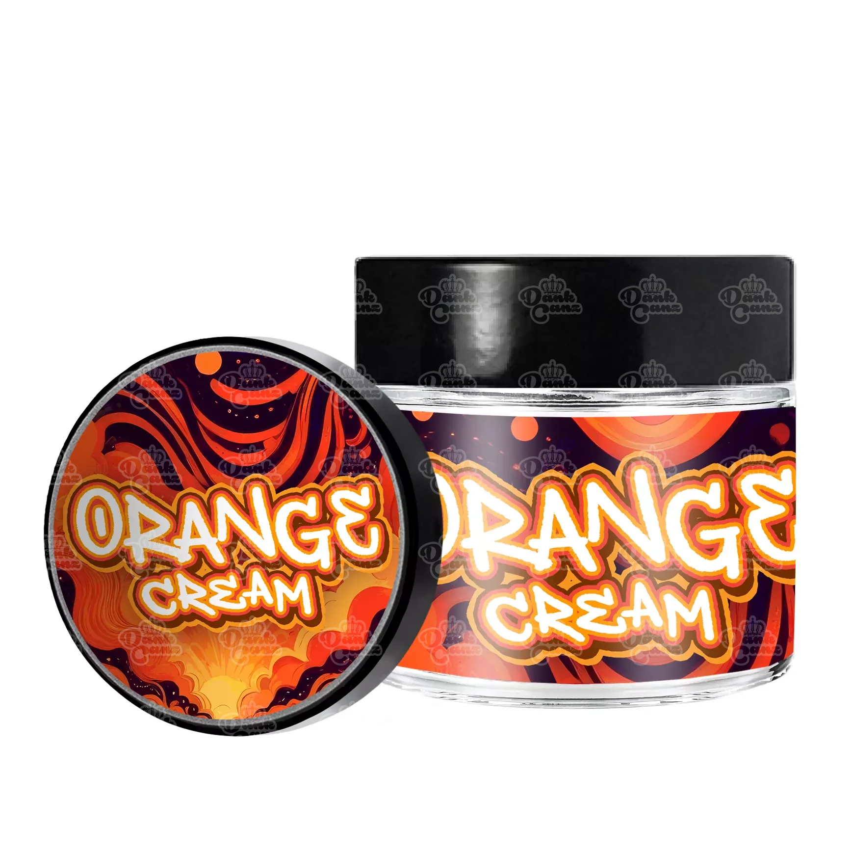 Orange Cream 3.5g/60ml Glass Jars - Labelled - DC Packaging Custom Cannabis Packaging