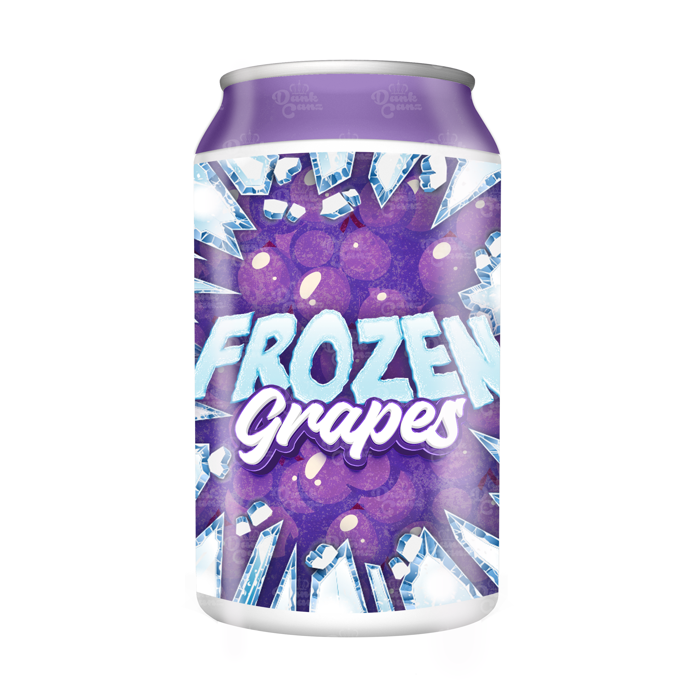 Frozen Grapes 3.5g Plastic Soda Cans - DC Packaging Custom Cannabis Packaging