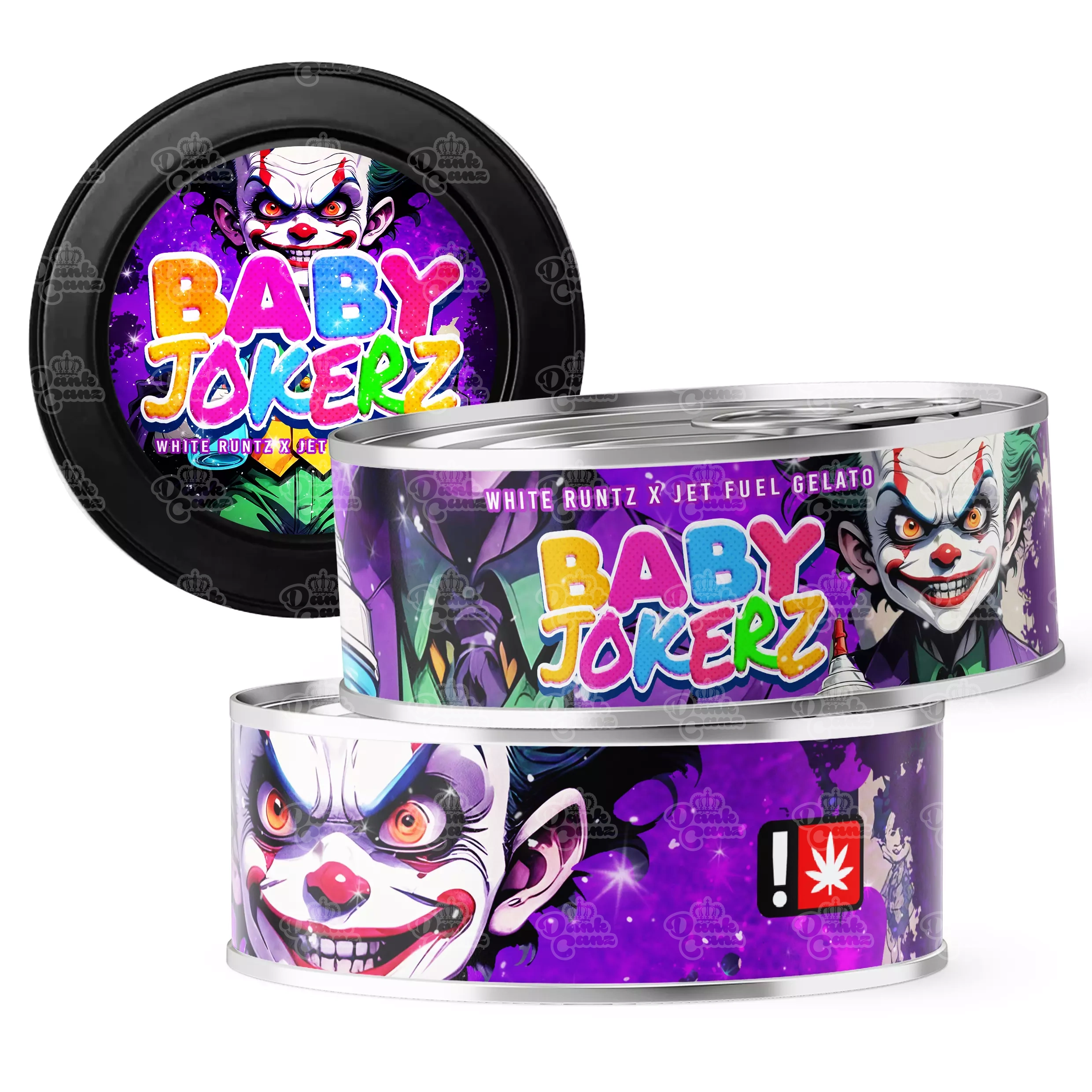 Baby Jokerz 3.5g Self Seal Tins - DC Packaging Custom Cannabis Packaging