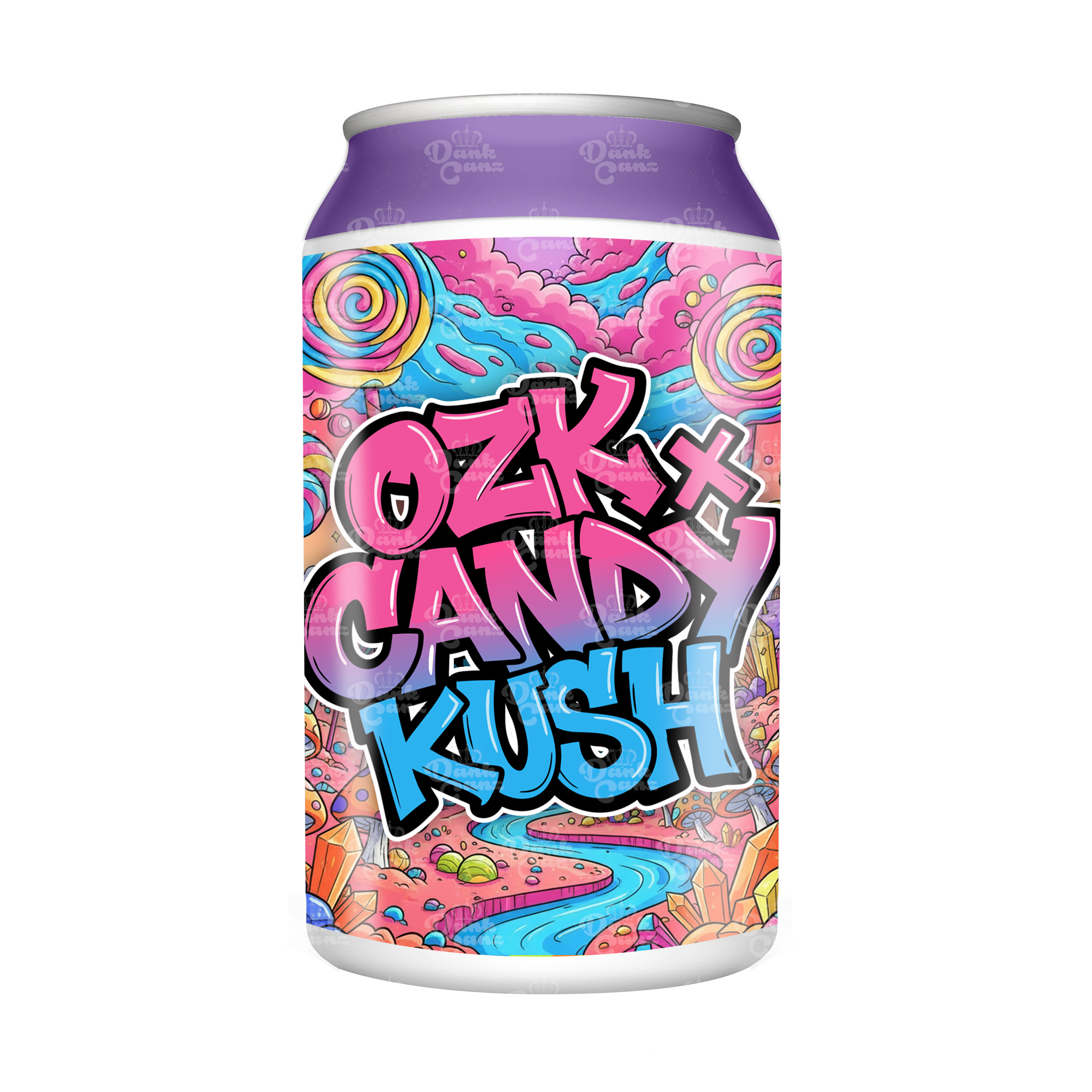 OZK x Candy Kush 3.5g Plastic Soda Cans - DC Packaging Custom Cannabis Packaging