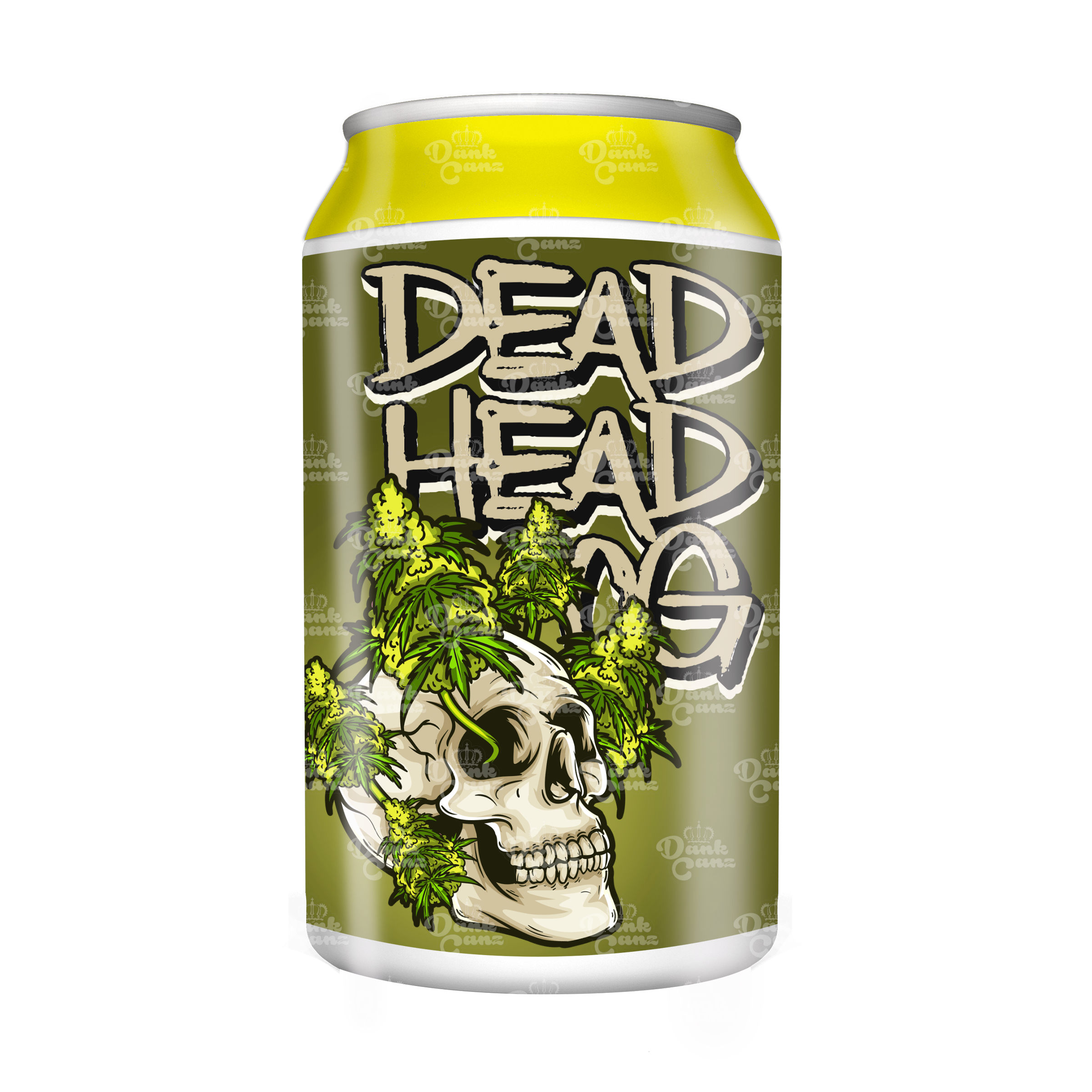 Dead Head OG 3.5g Plastic Soda Cans - DC Packaging Custom Cannabis Packaging
