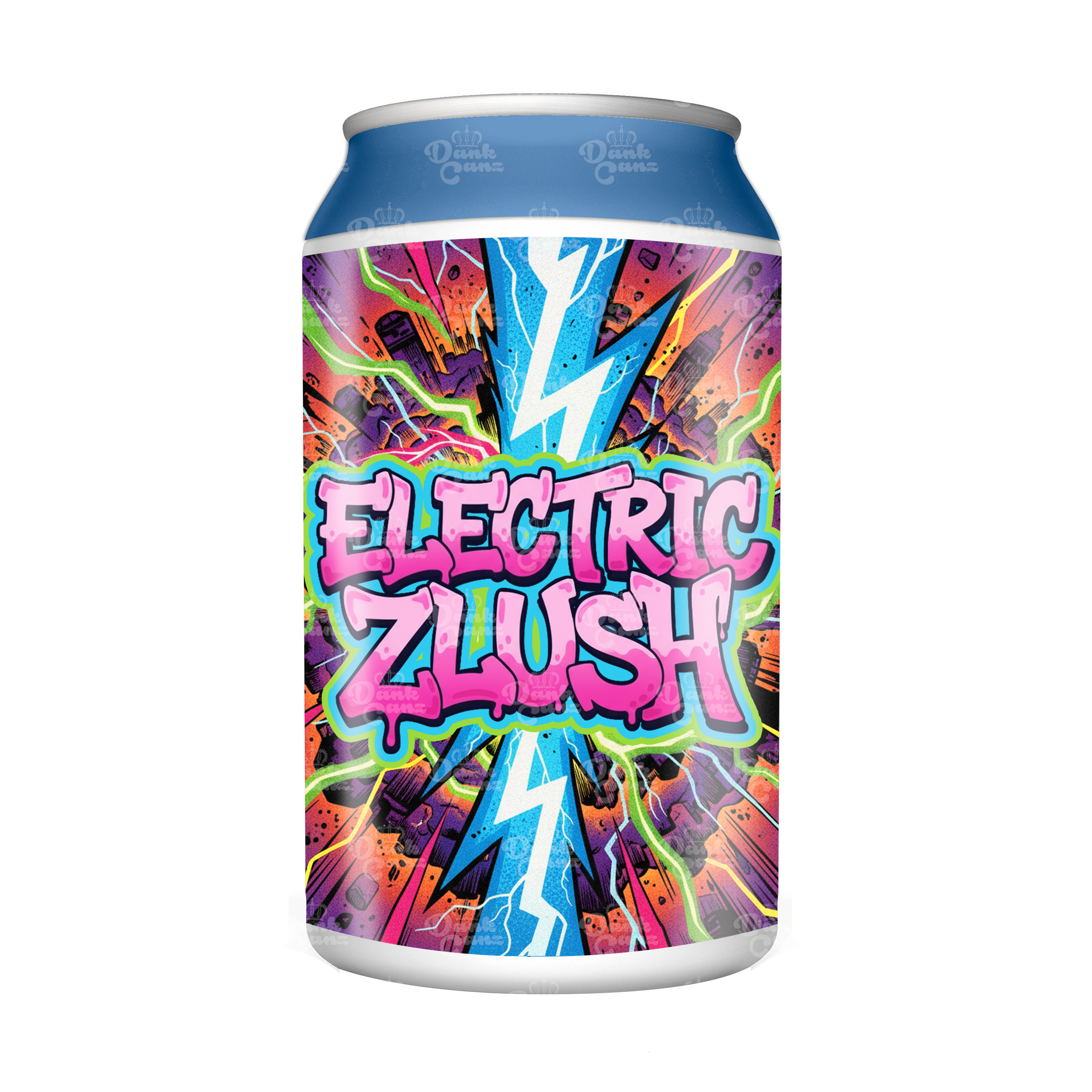 Electric Zlush 3.5g Plastic Soda Cans - DC Packaging Custom Cannabis Packaging