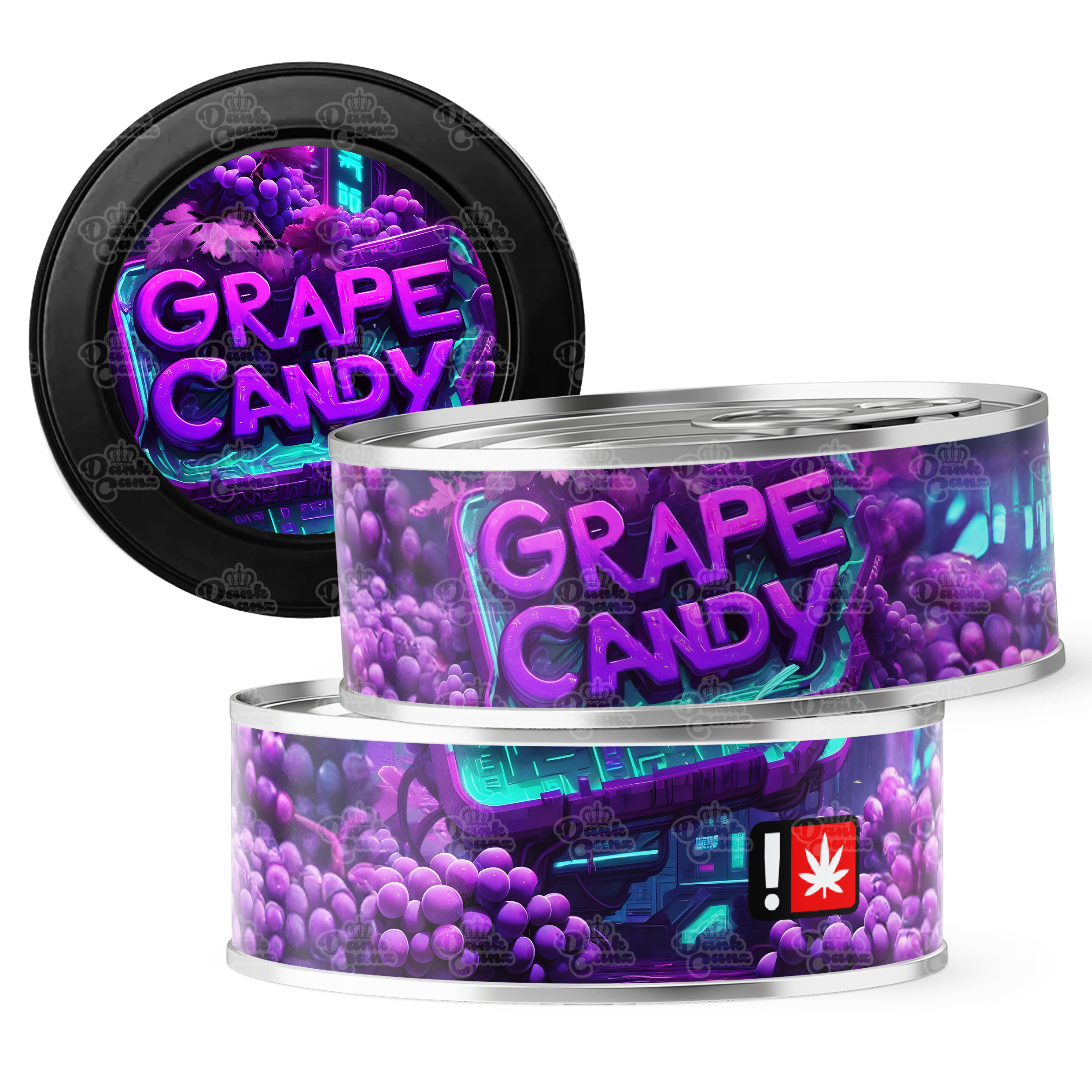 Grape Candy 3.5g Self Seal Tins - DC Packaging Custom Cannabis Packaging