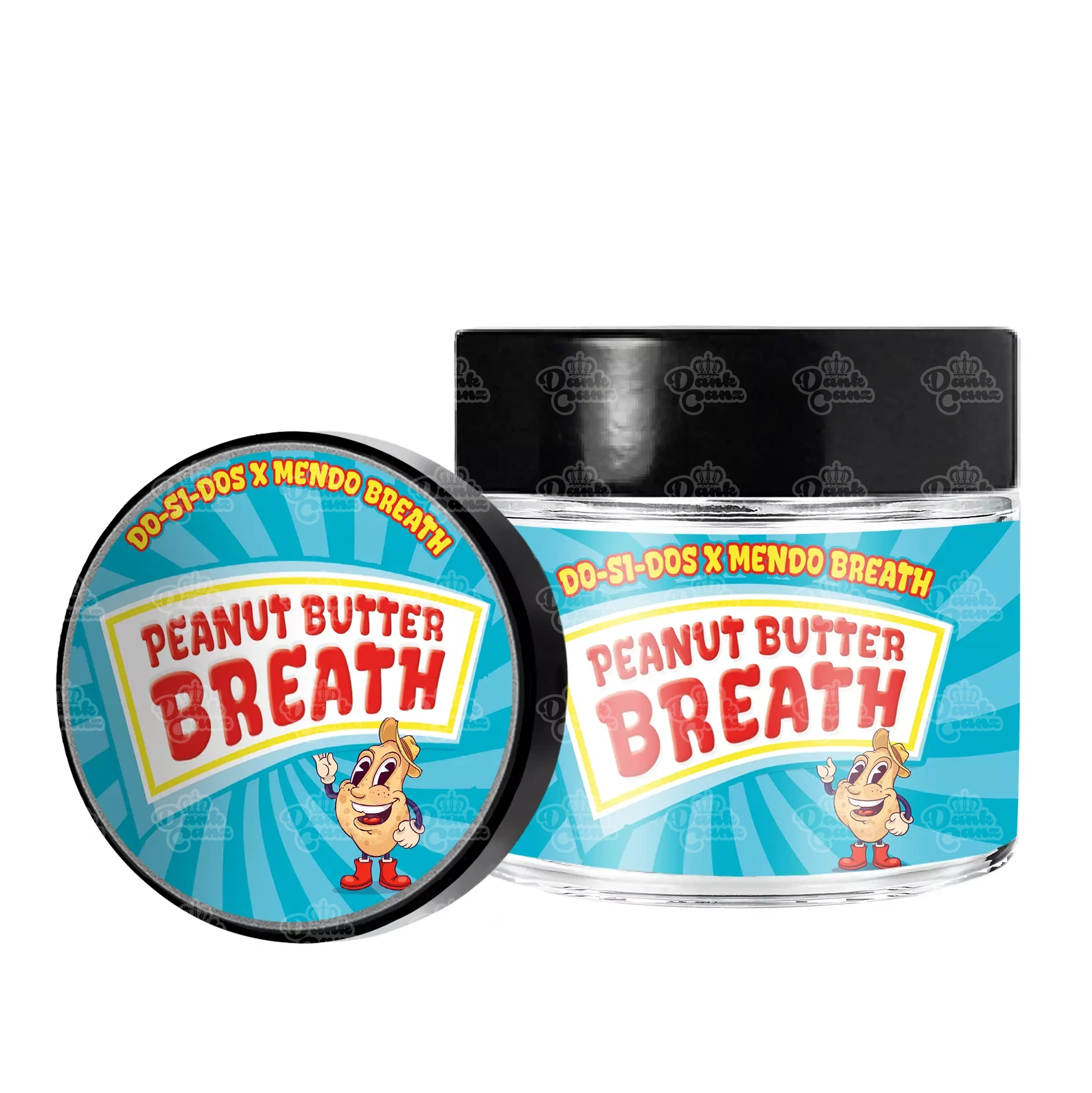 Peanut Butter Breath 3.5g/60ml Glass Jars - Labelled - DC Packaging Custom Cannabis Packaging