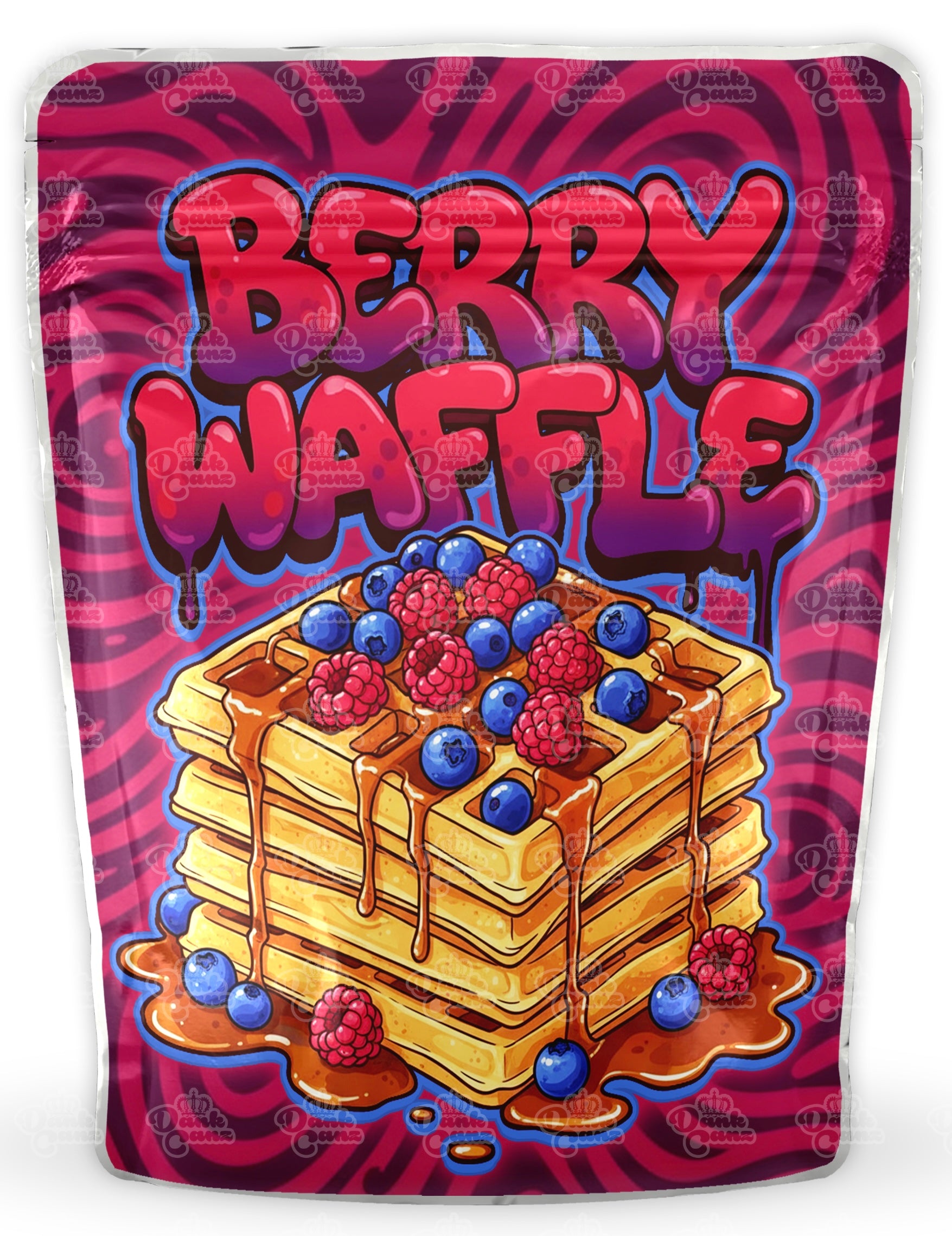 Berry Waffle Mylar Bags - DC Packaging Custom Cannabis Packaging