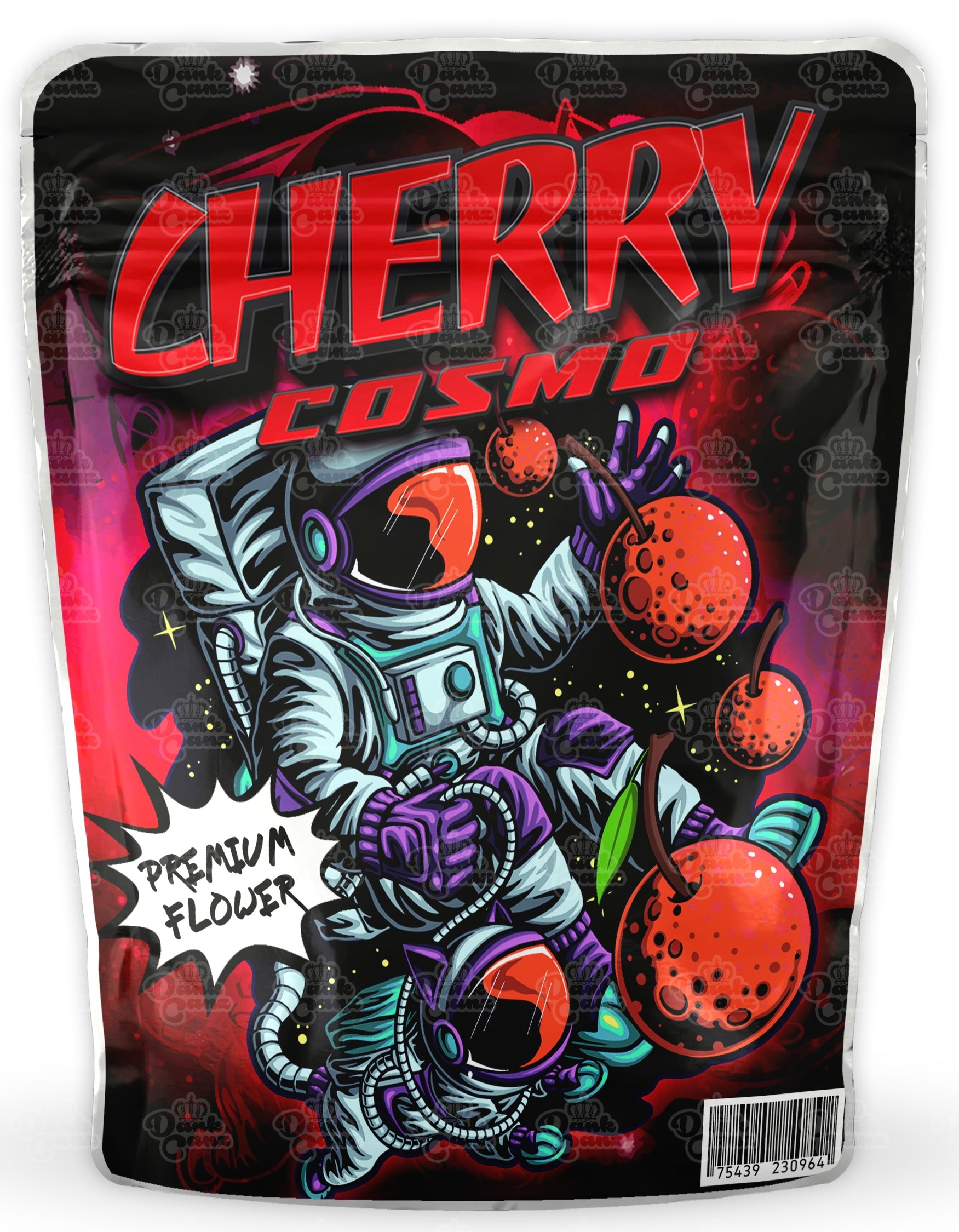 Cherry Cosmo Mylar Bags - DC Packaging Custom Cannabis Packaging