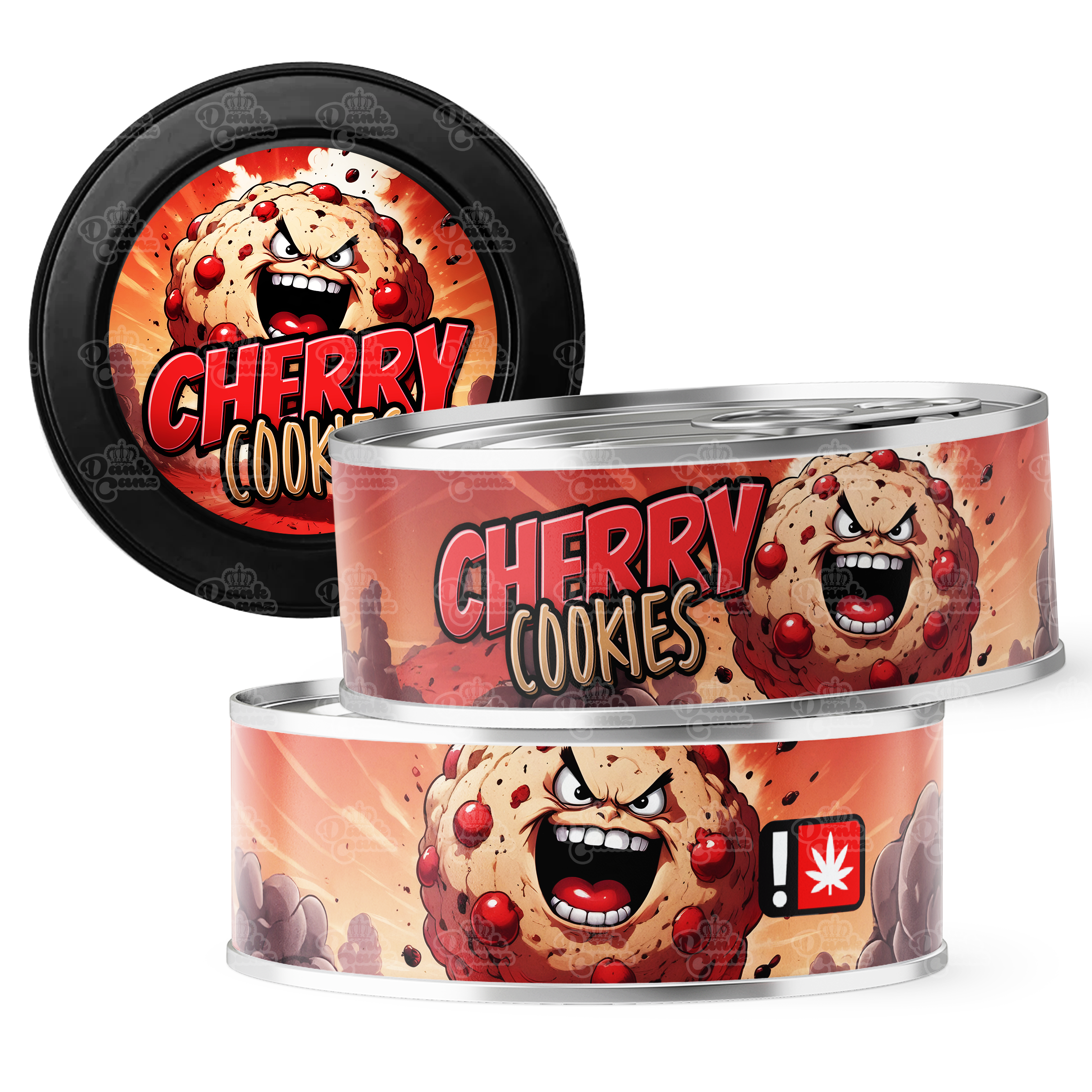 Cherry Cookies 3.5g Self Seal Tins - DC Packaging Custom Cannabis Packaging