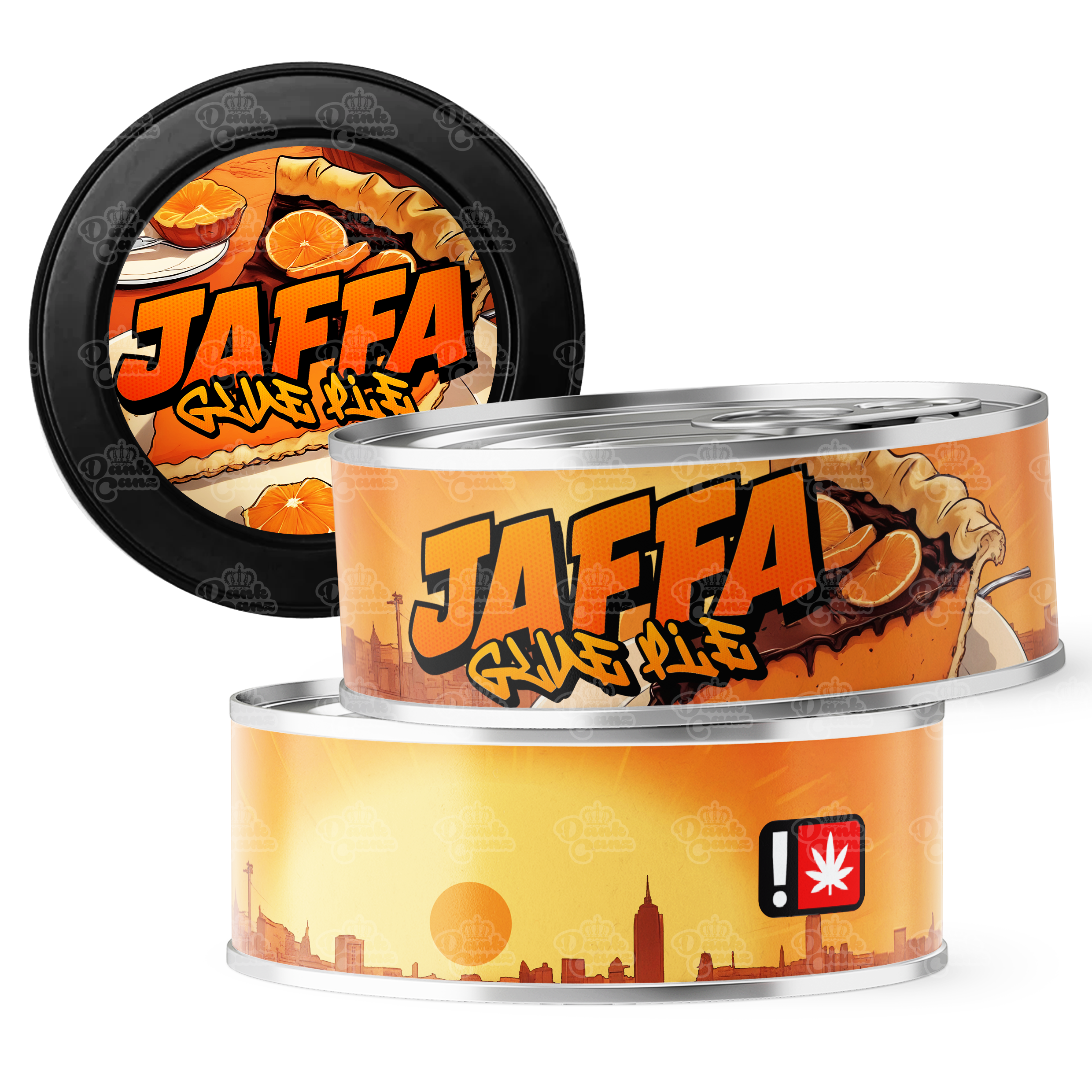 Jaffa Glue Pie 3.5g Self Seal Tins - DC Packaging Custom Cannabis Packaging