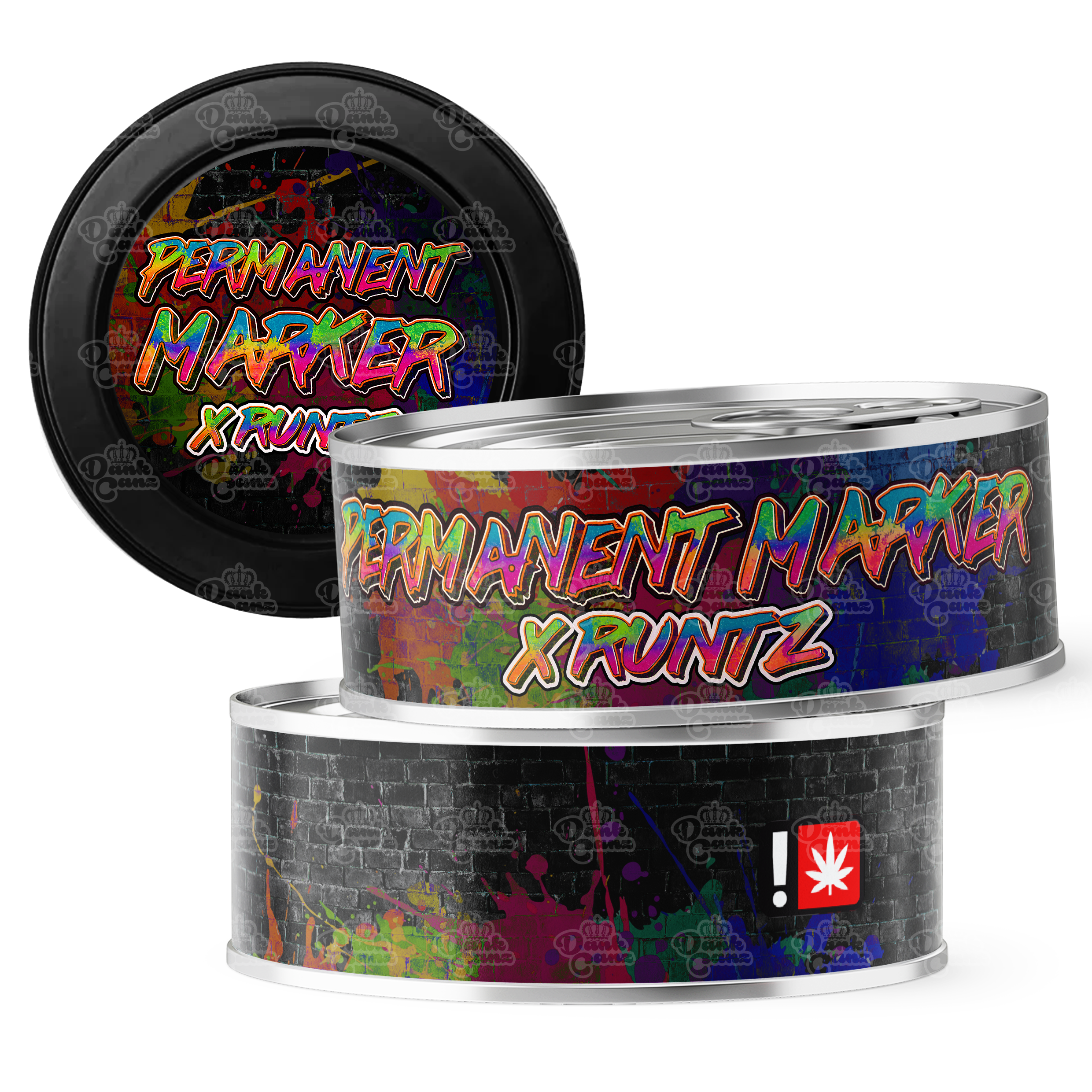 Permanent Marker x Runtz 3.5g Self Seal Tins - DC Packaging Custom Cannabis Packaging