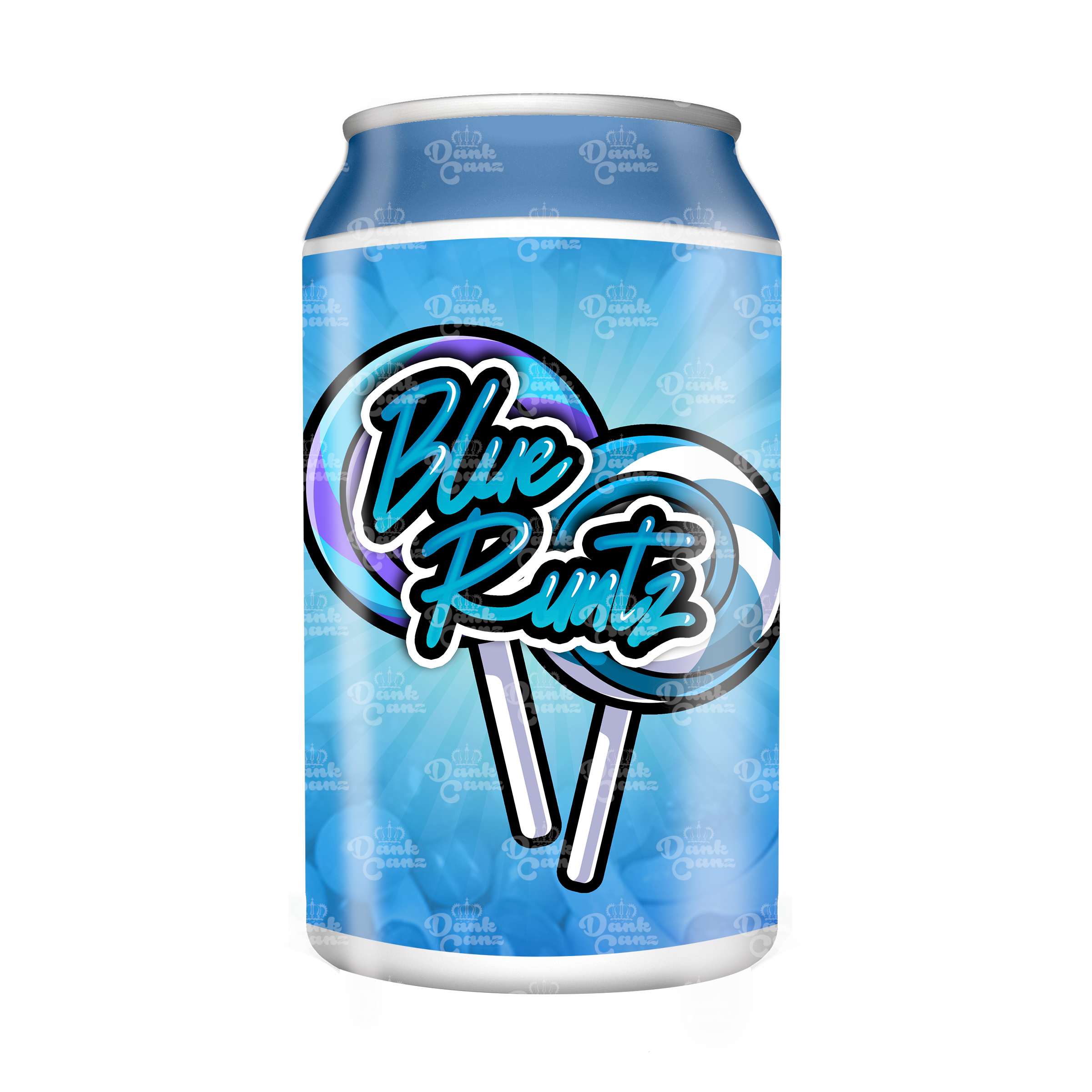 Blue Runtz 3.5g Plastic Soda Cans - DC Packaging Custom Cannabis Packaging