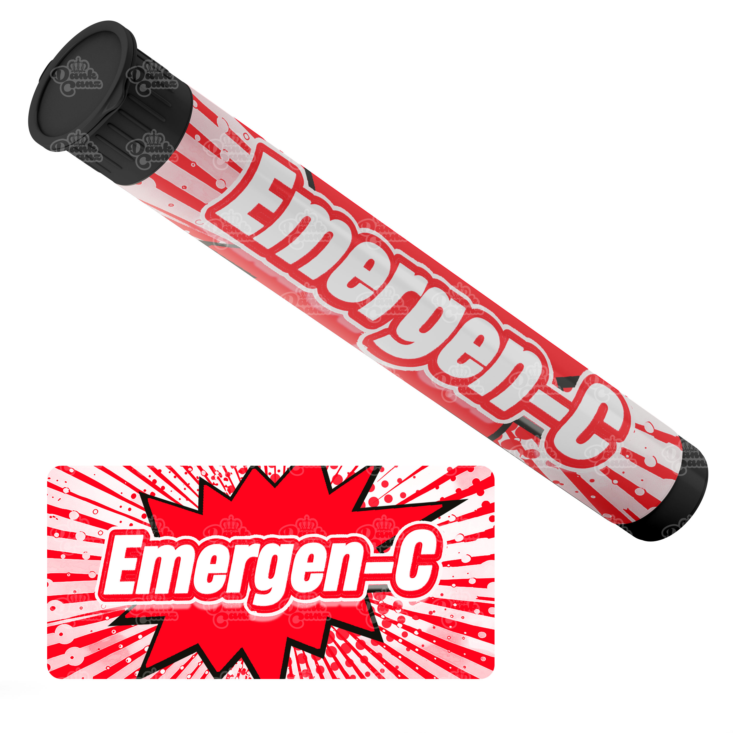 Emergen-C Pre Roll Tubes - Labelled - DC Packaging Custom Cannabis Packaging