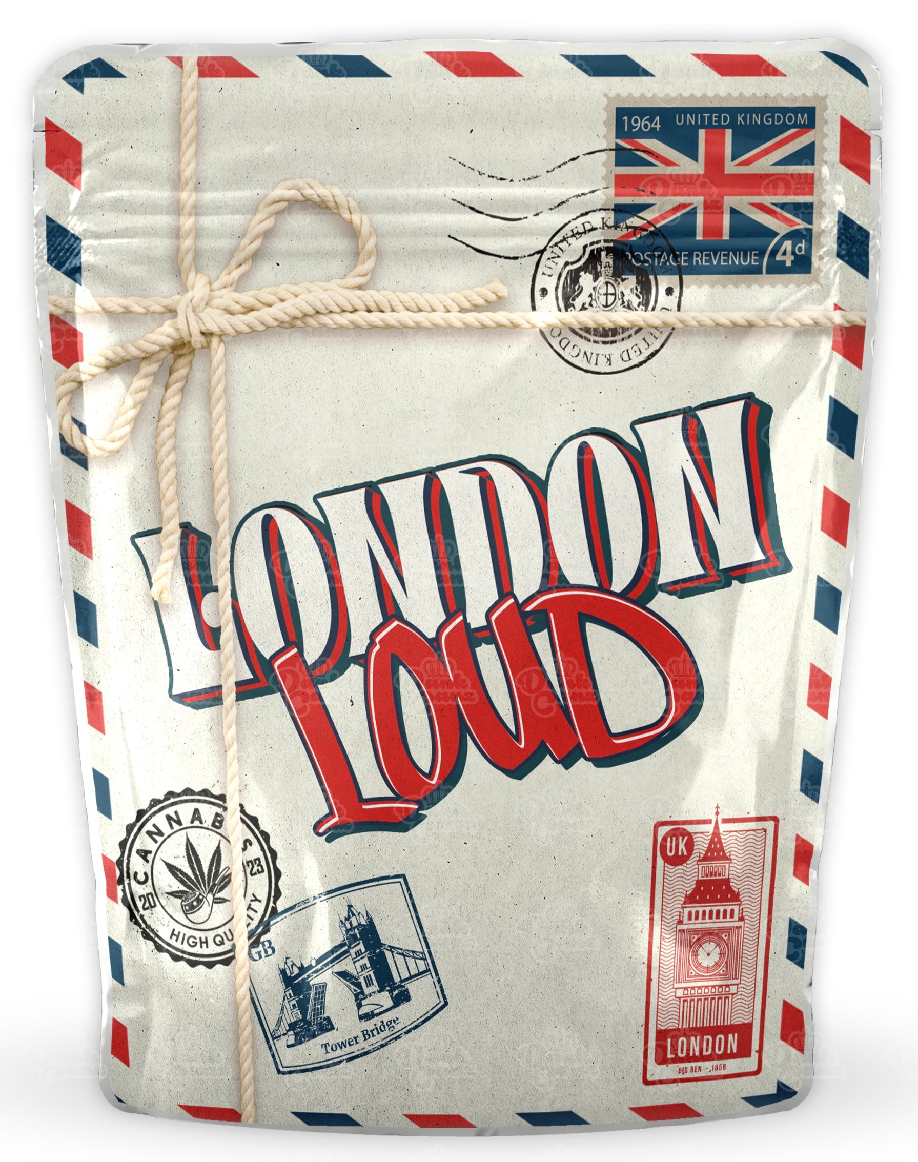London Loud Mylar Bags - DC Packaging Custom Cannabis Packaging