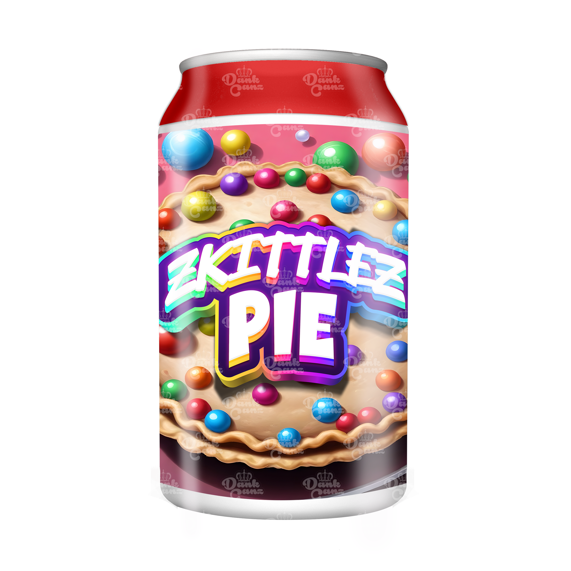 Zkittlez Pie 3.5g Plastic Soda Cans - DC Packaging Custom Cannabis Packaging