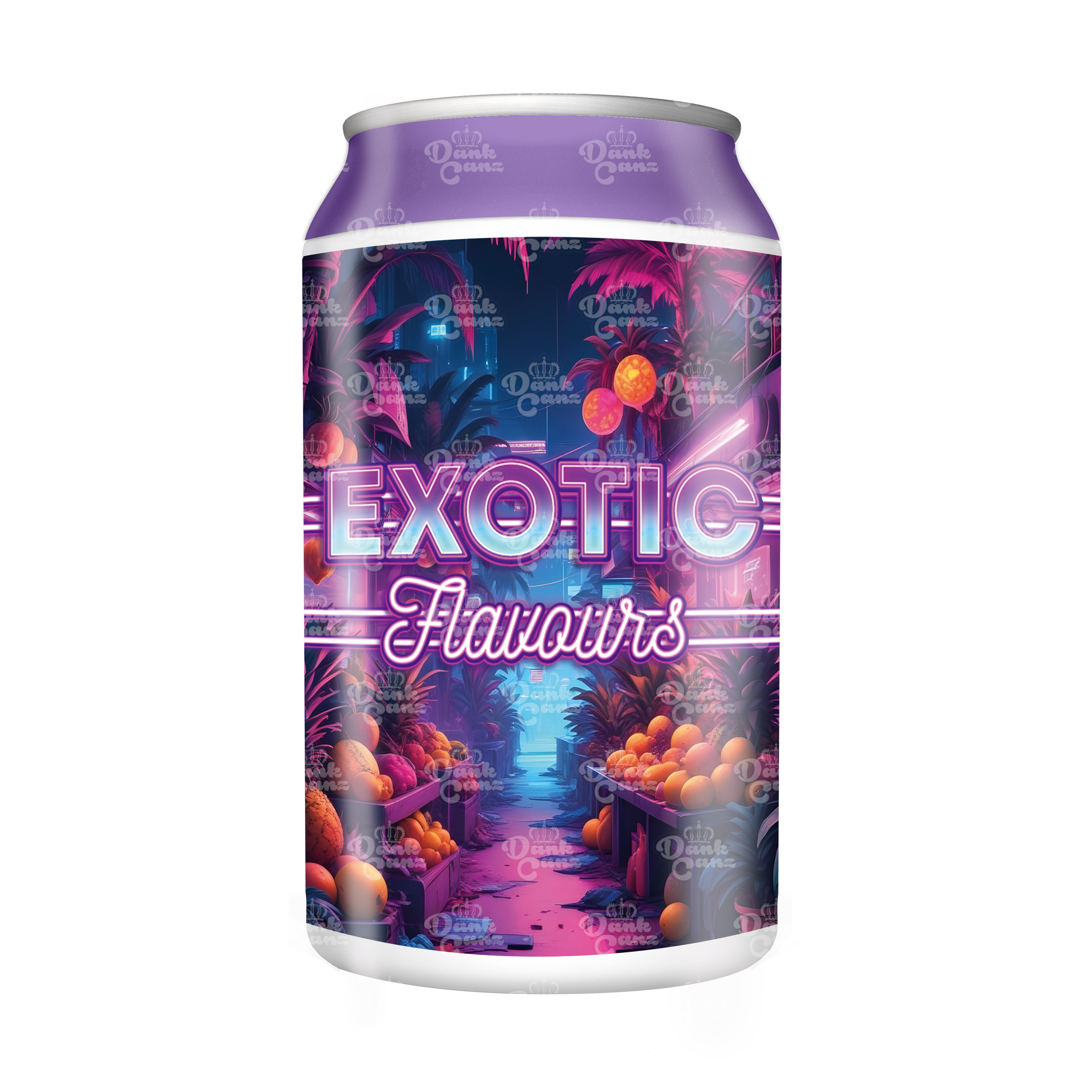 Exotic Flavours 3.5g Plastic Soda Cans - DC Packaging Custom Cannabis Packaging